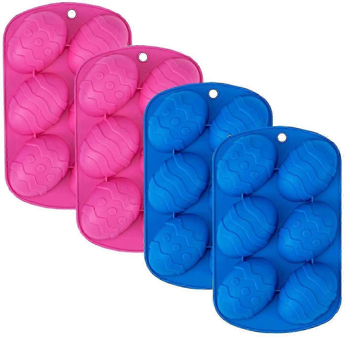 4pcs Egg Shape Silicone Treat Mold, Easter Silicone Mold