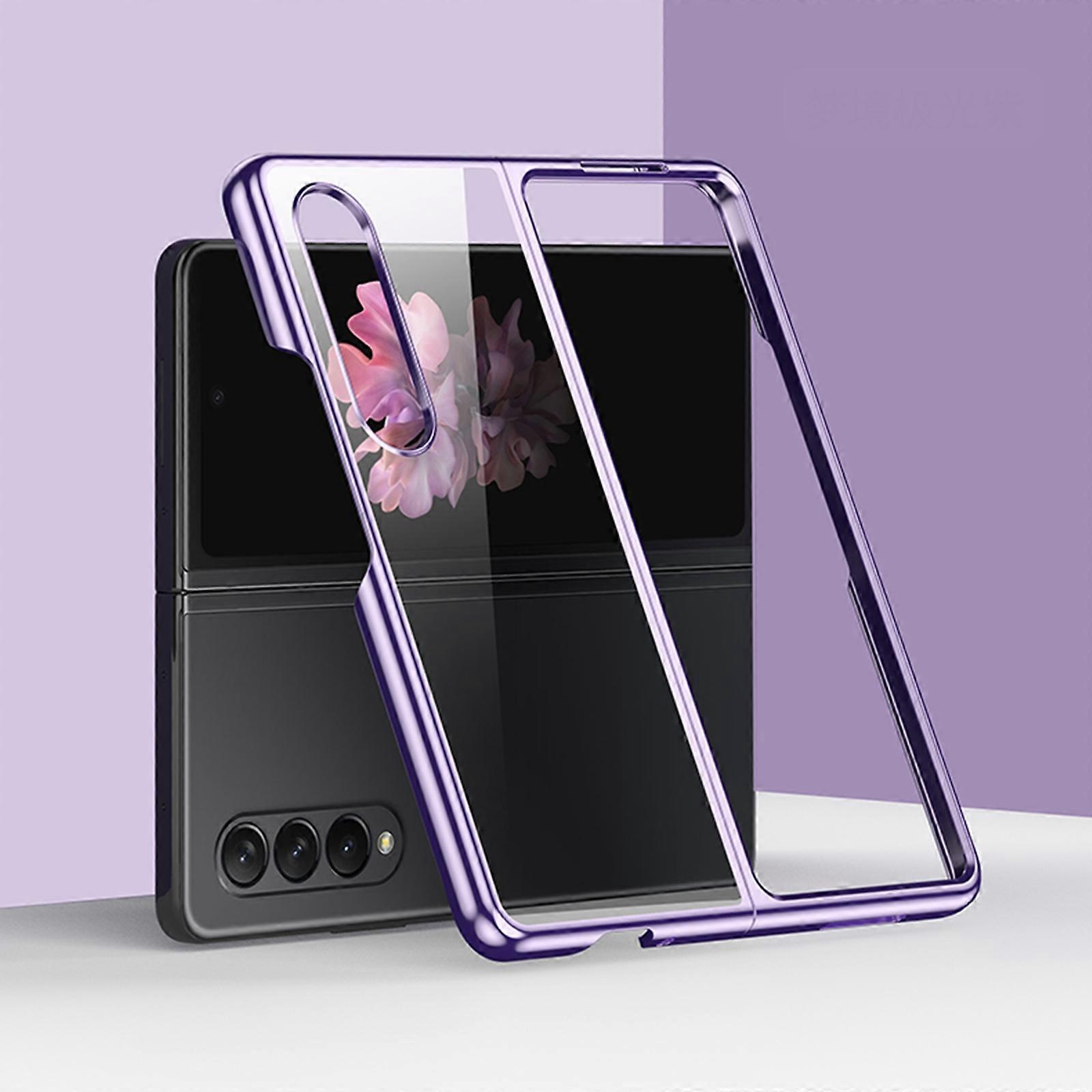 For Samsung Galaxy Z Fold4 5G Electroplating PC Shockproof Phone Case