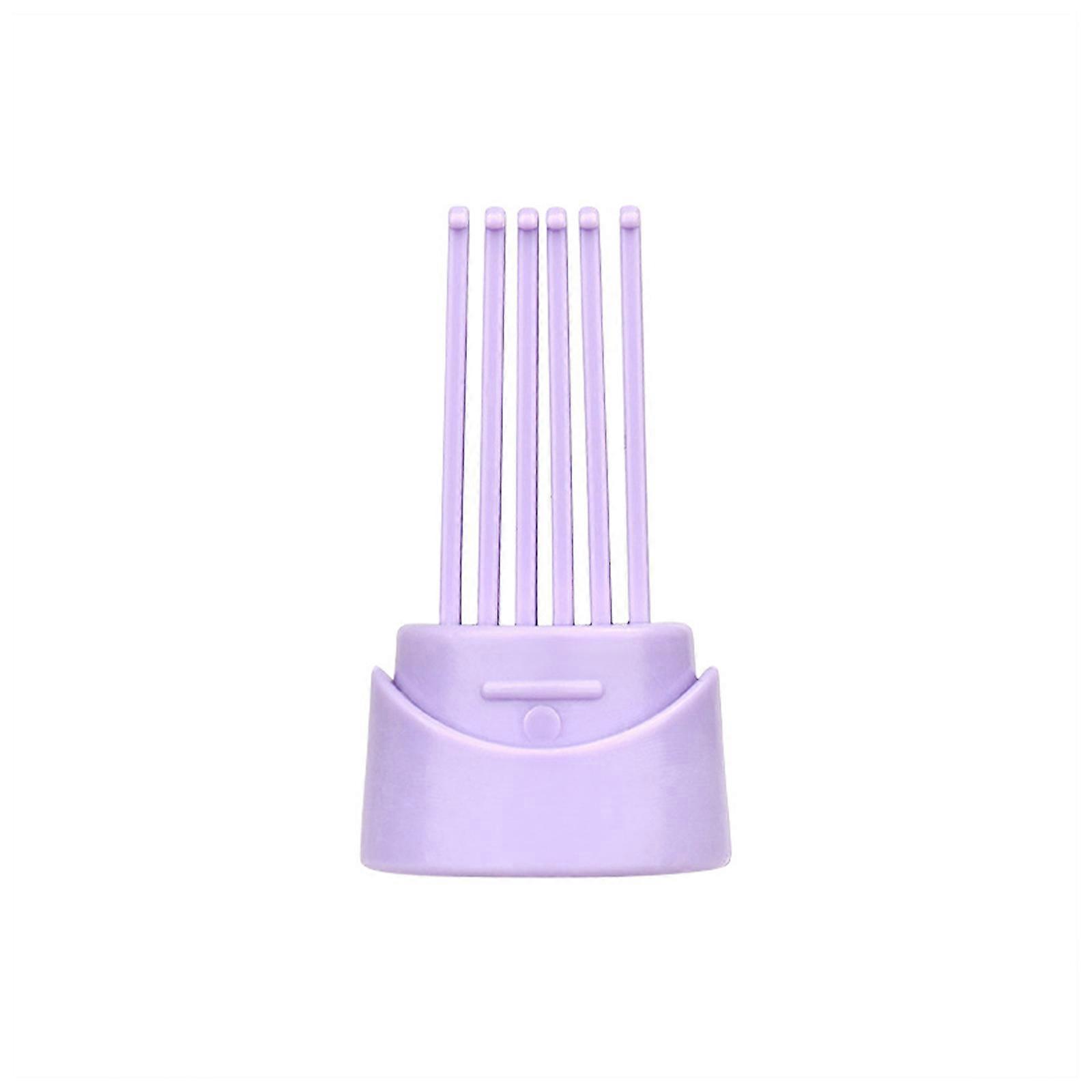 Élégant Noir Mini Peigne Nettoyant Cheveux Appareil Réutilisable Pour Enlever La Saleté Et Les Cheveux Des Peignes Violet