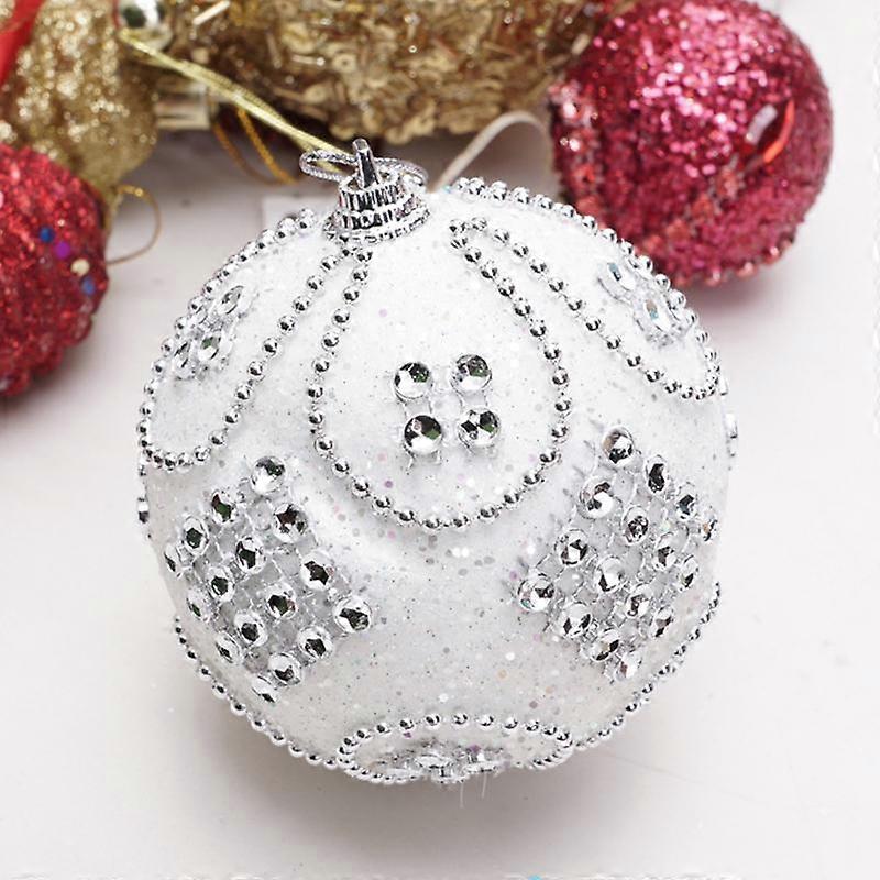 Christmas 8Cm Sticky Diamond Bead Chain High-End Christmas Ball High-End Luxury Foam Christmas Ball Pendant Decorations