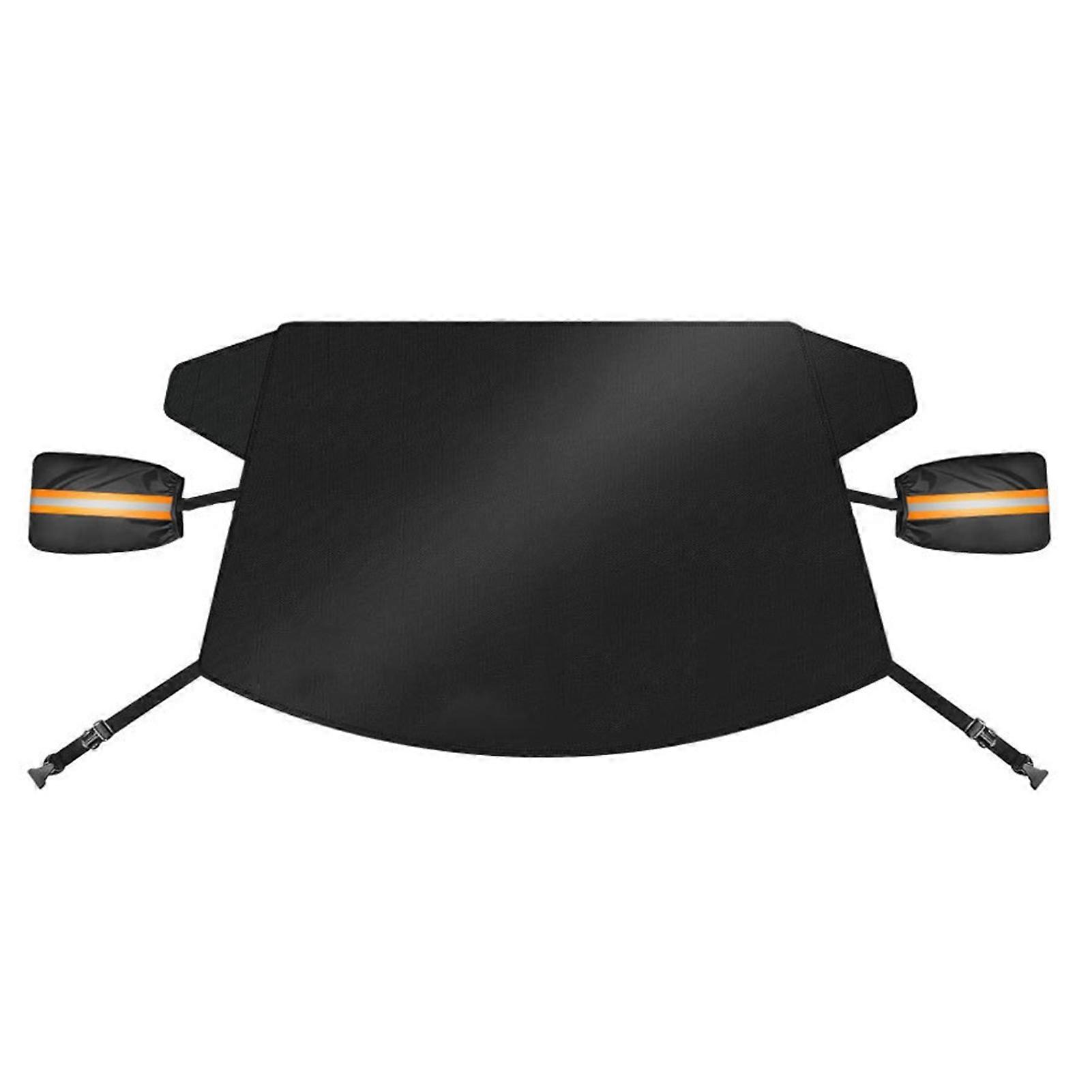 Car Windshield Cover 600D Oxford Car Snow Cover for Ice Frost Sun Dust Frost Water Resistent, Rearview Mirror Protection, Easy to Install 70*50inch