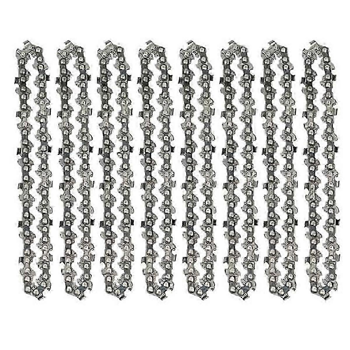 8pcs 4 Pouces Mini Acier Tronçonneuse Chaîne Électrique Scie D’élagage Accessoire Outil De Jardin Remplacement