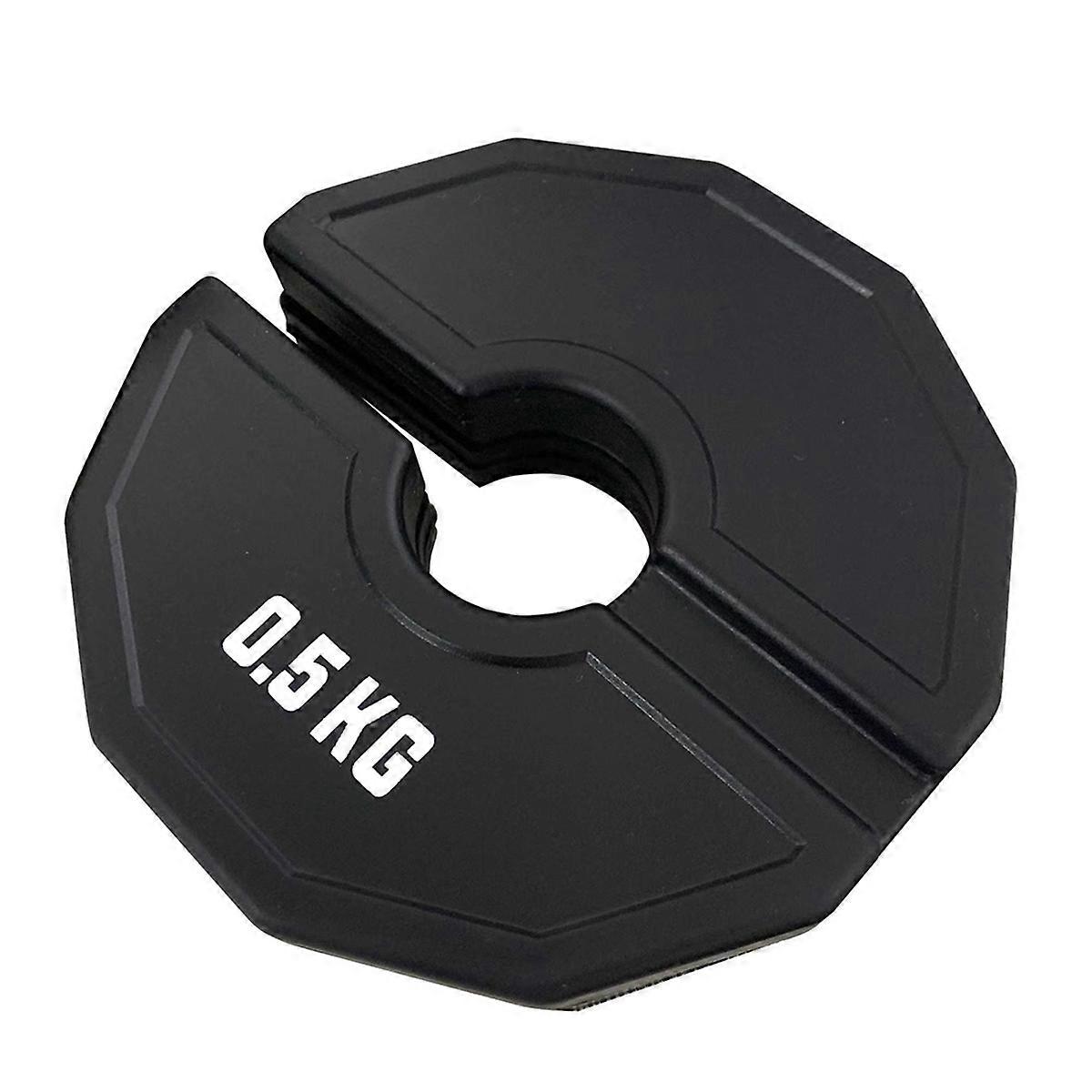 Gym Micro-Plates Dumbbell Fractional Weight Plate Rubber Fractional Weight Plates Add-on Change Black 0.5kg