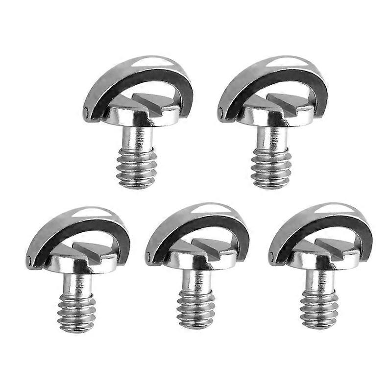 5 Pack 1/4inch Quick Release Plate D-ring D Shaft QR Screw Adapter