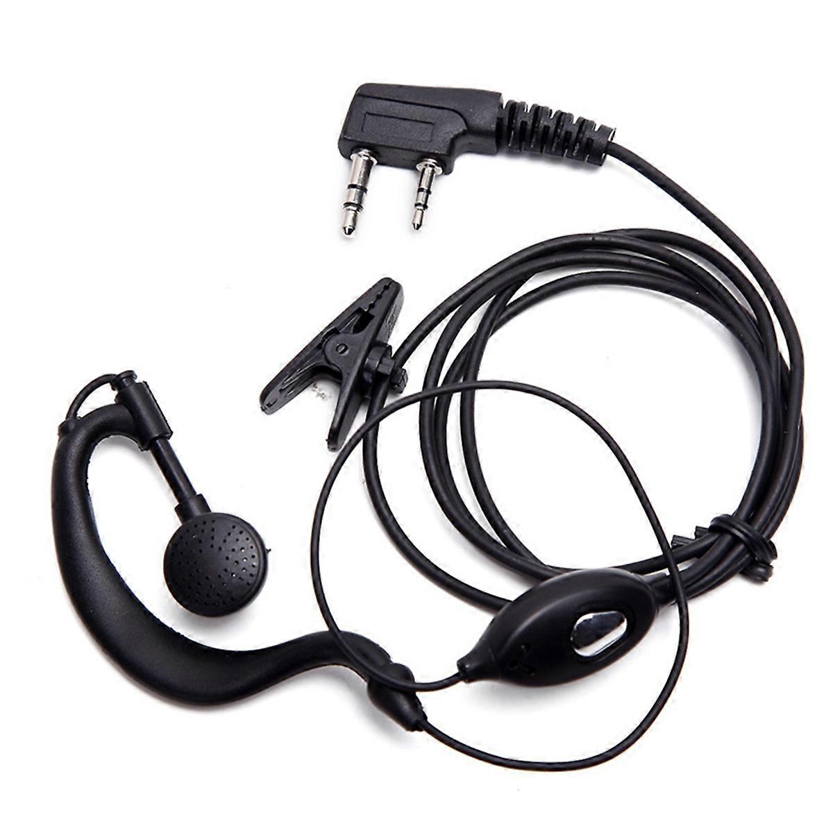 Walkie Talkie Headset 2 Pin K-Plug Wired Two Way Ham Radio Earpiece for -888S UV5R Walkie Talkie 992 Earwear