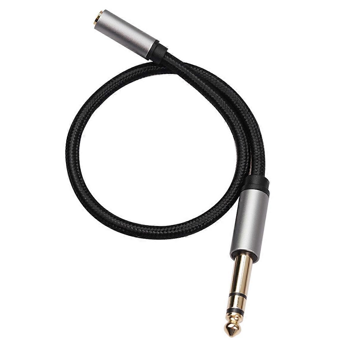 Audio Adapter 6.35mm 1/4 Male to 3.5mm 1/8 Female Stereo Jack for Amplifiers, Guitar, Keyboard Piano