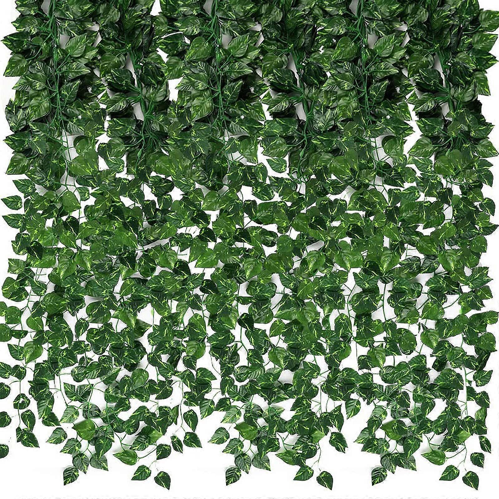 24 package 173ft artificial ivy greenery wreath, fake grape hanging plants room decor