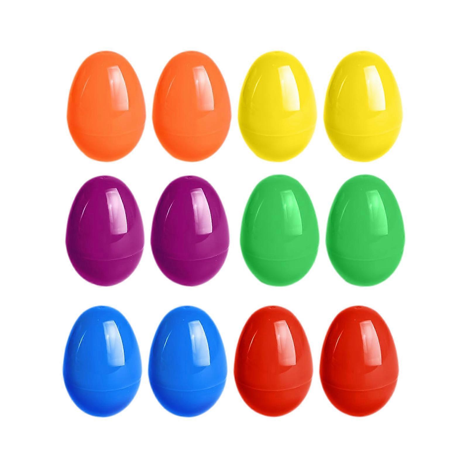 Easter Plastic Decoration Open Solid Color Eggs DIY Simulation Eggs Shells Suitable For Easter Eggs Party Gift Basket Filler Decoration