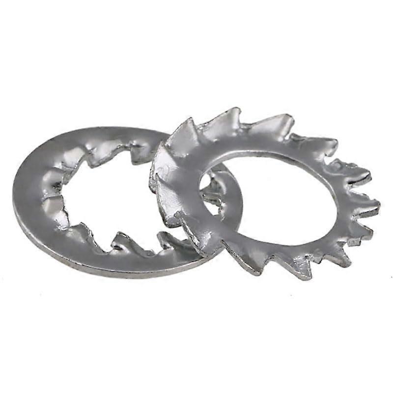 Lock Washers External and Internal Tooth Serrated Washer Bright Zinc Inner Diameter M10 100 Pcs