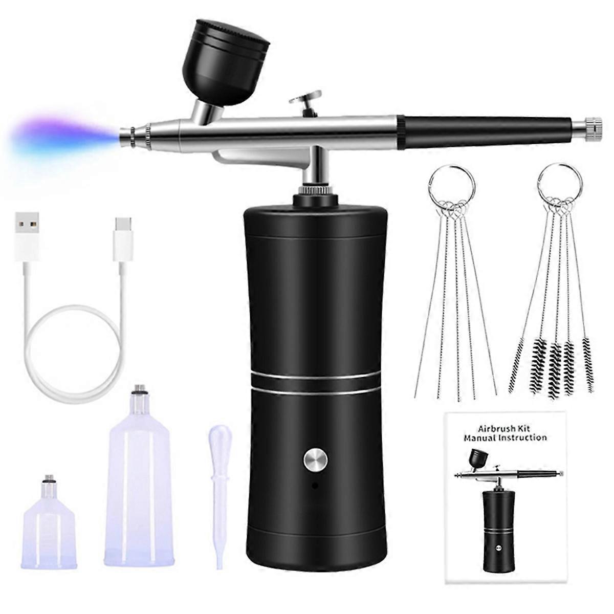 Airbrush Kit with Compressor Rechargeable High-Pressure for Nail Art