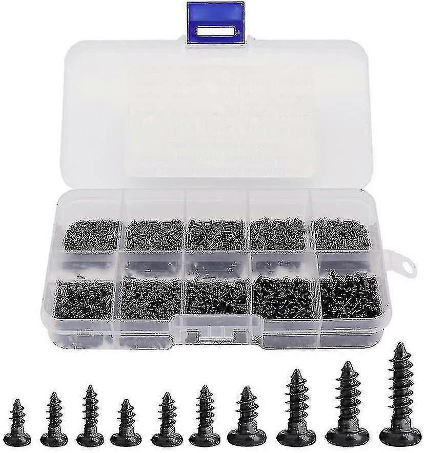 1000 stuks ronde kop zelftappende phillips mini houtschroeven mini schroeven M1 M1.2