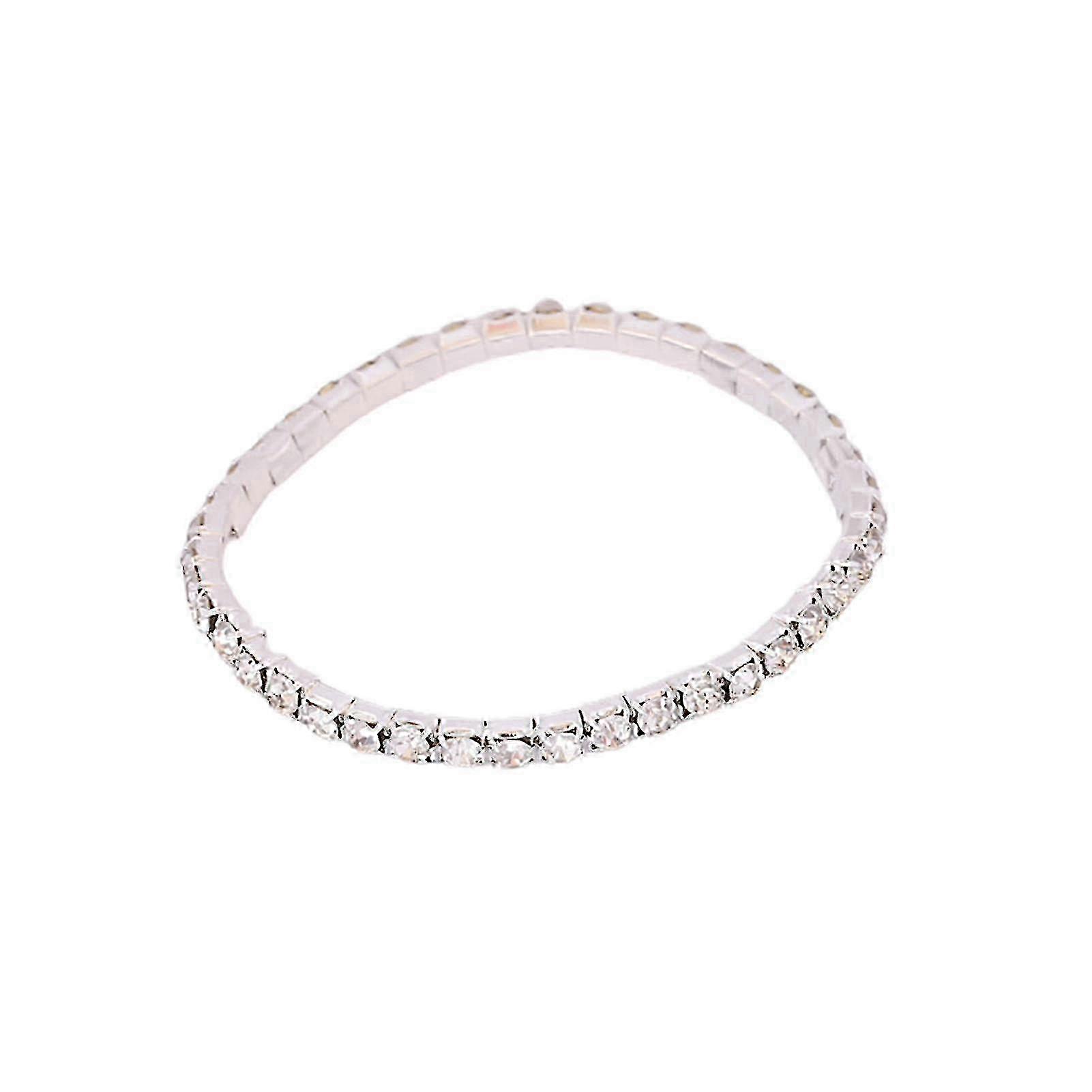 High Stretchy Multi - layer Full Rhinestone Inlaid Sparkling Personality Bracelet f26