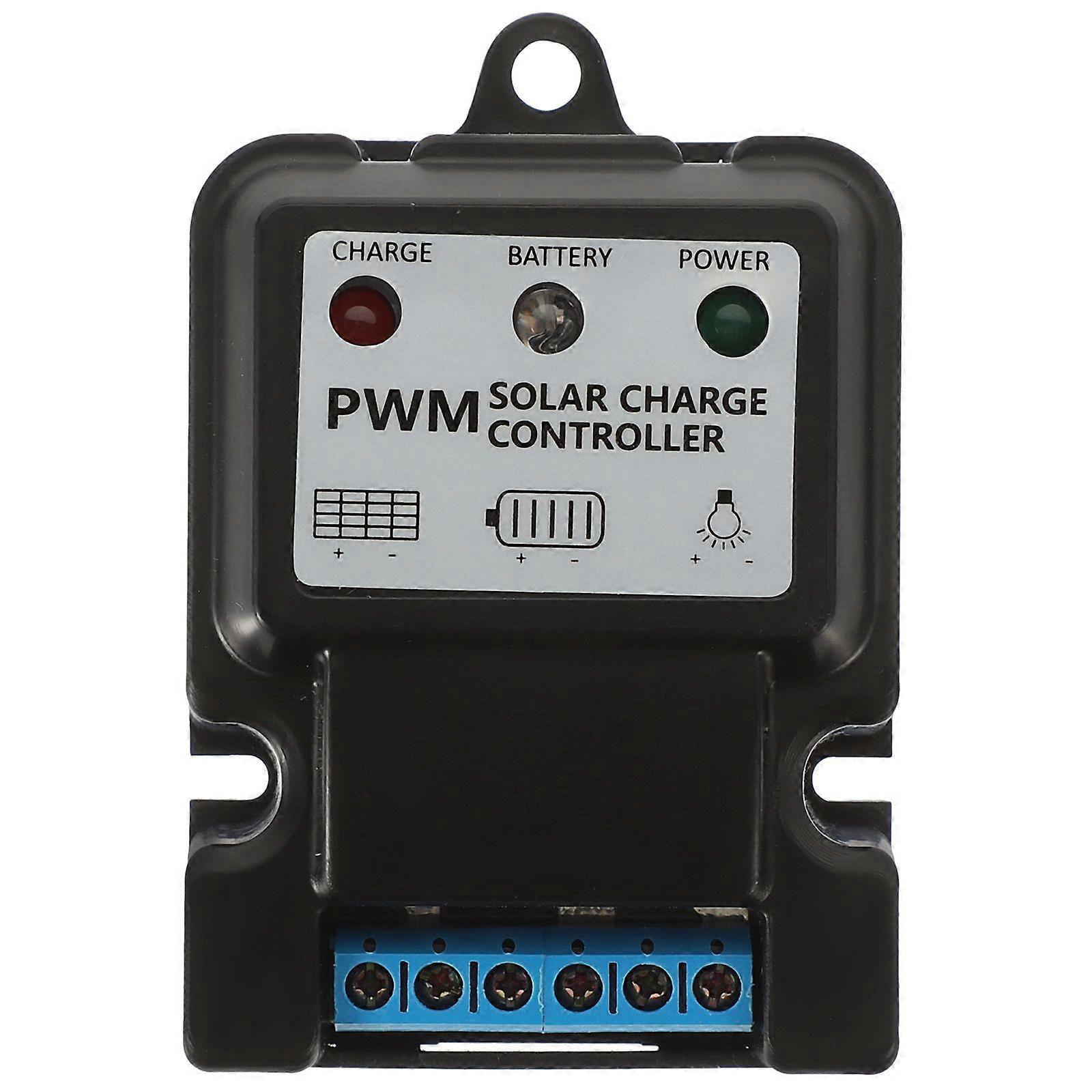 6V 12V 10A Auto Solar Panel Charge Controller Battery Charger Regulator (Black)