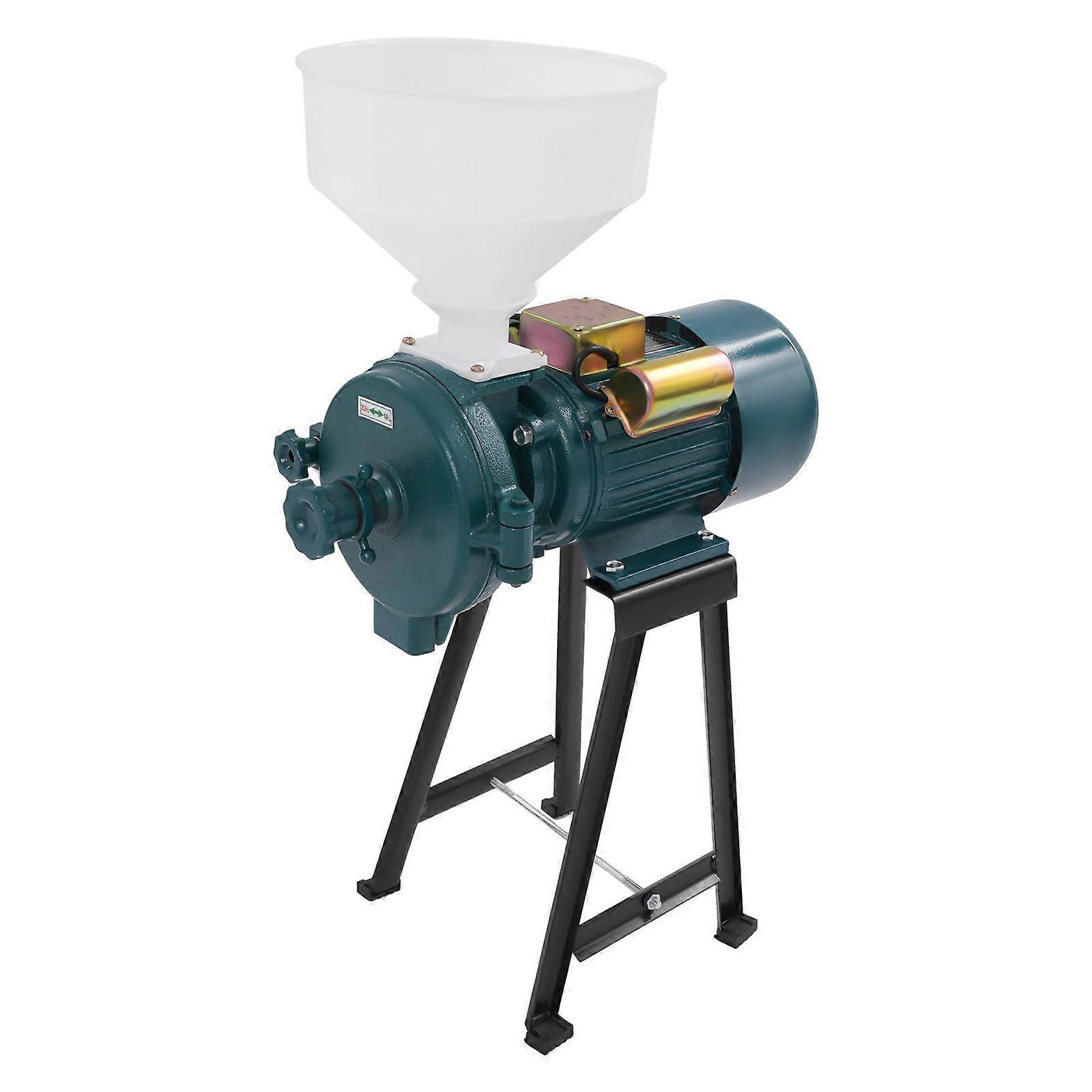 Moedor de grãos elétrico verde 2200W com funil branco