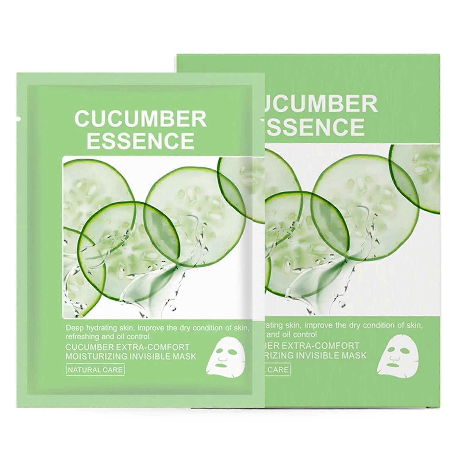 5pcs Soothing Cucumber Face Mask for Sensitive Skin Deep Hydrating Refreshing Face Mask for Women