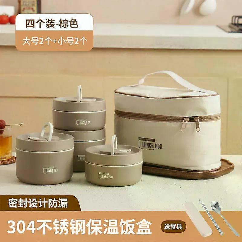 unbrand Boîte à déjeuner isotherme portable avec compartiments et sac de rangement boîte à bento pou