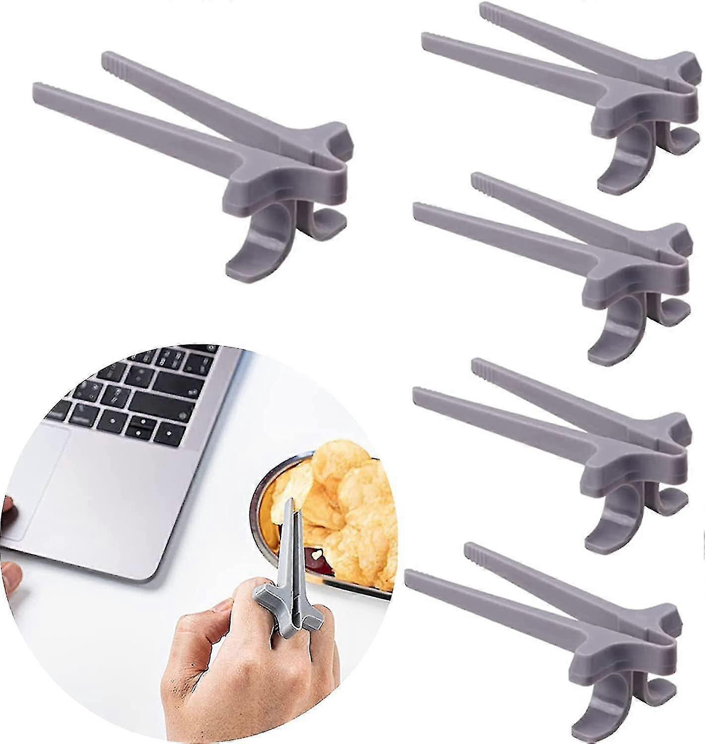 ゲータースナッククリップ、5pcs再利用可能な食品ピンセット、ビデオゲームパーティー用品、子供箸のための指箸