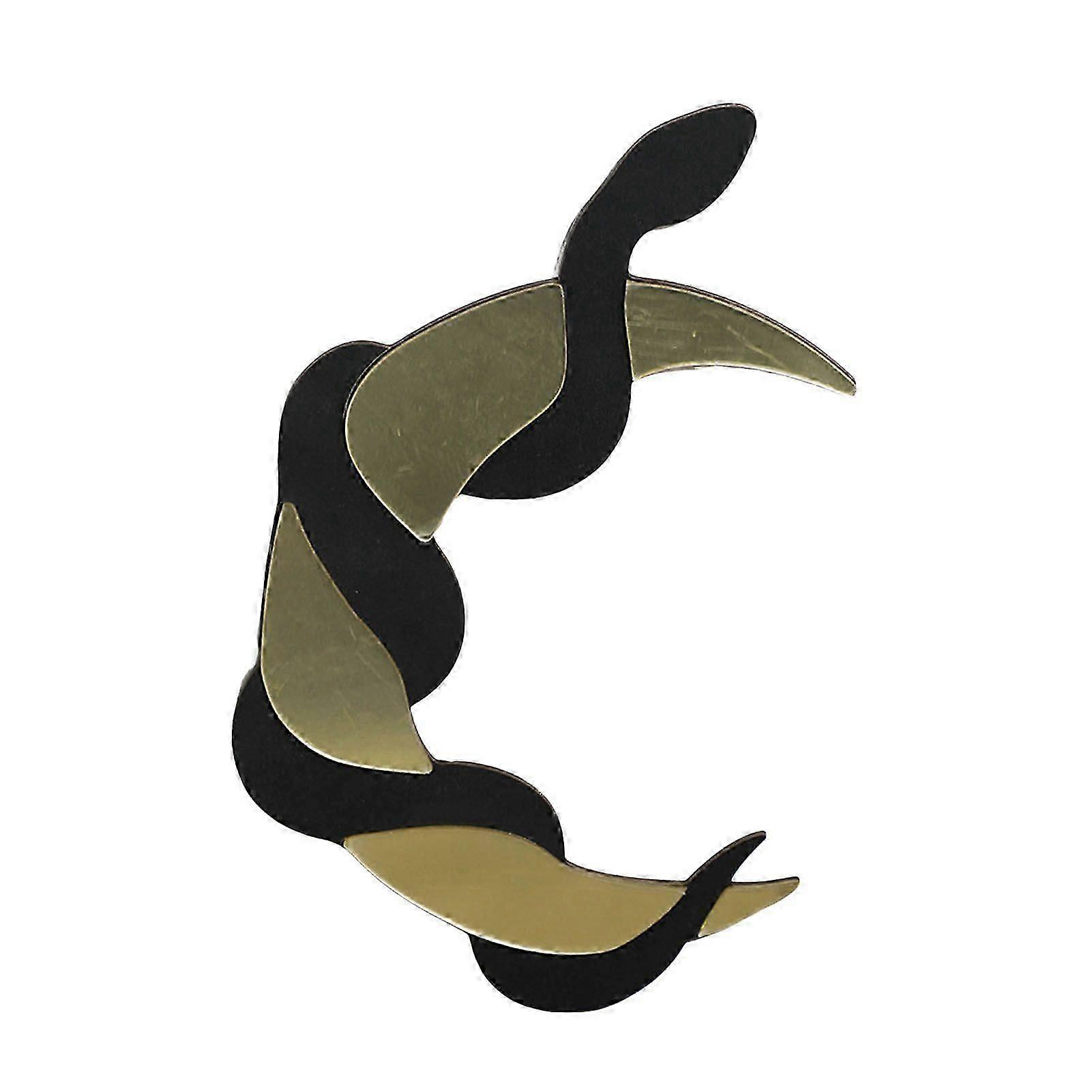 Placa de Parede Decoração de Espelho de Cobra e Lua Crescente Estilo Boho Ornamento de Lua Crescente Reflexiva para Sala de Estar Quarto