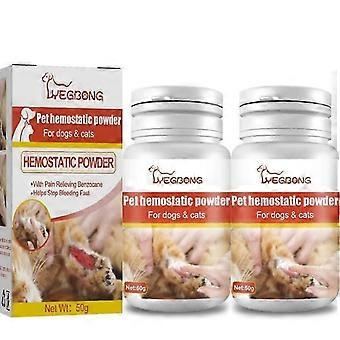 2X Hämostatisches Pulver Gebrochene Verletzung Hund Katze Welpe Styptische Sicherheitsprodukte Haustier
