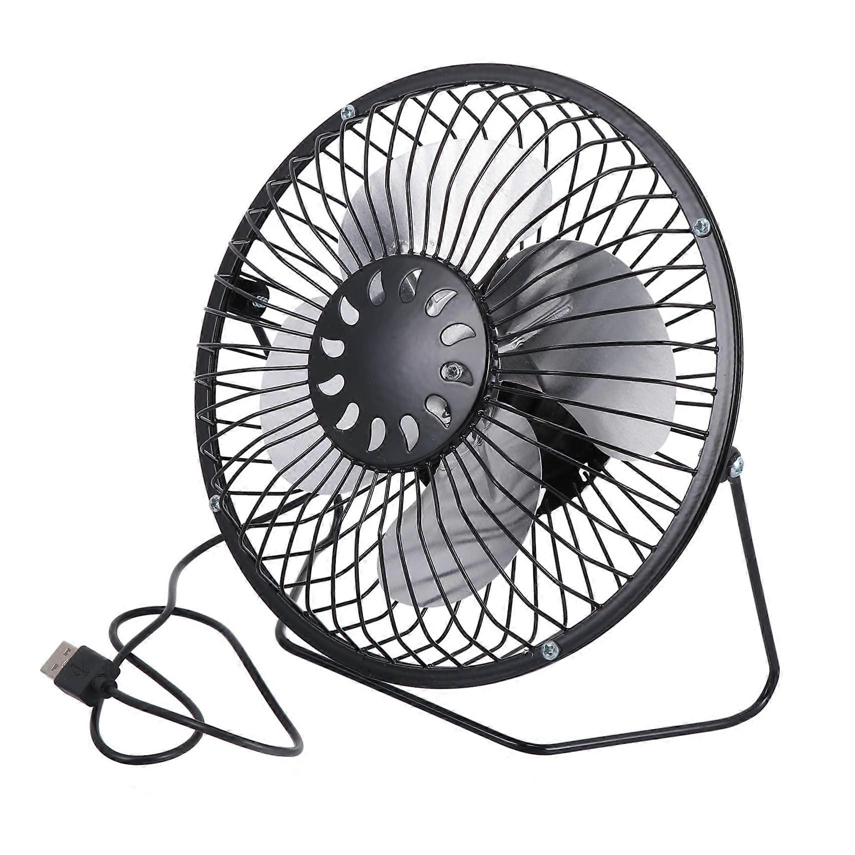 6 Inch Portable Mini Desk Fan Iron Material Rechargeable, 360-Degree Rotation For Home Office, School, Dormitory