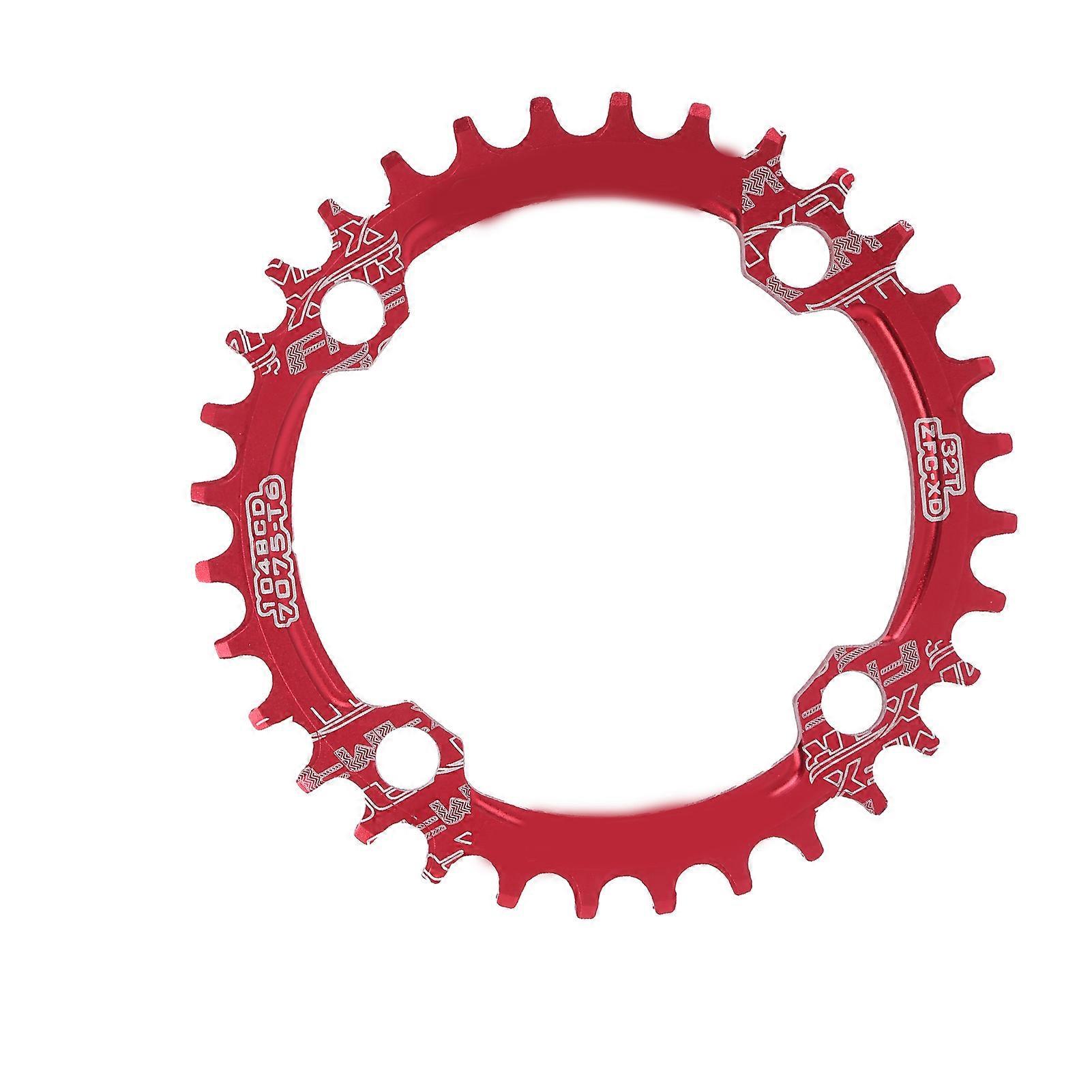 FMFXTR Bike Round Chainring Bicycle Narrow Wide 104 BCD 32T Round Chainring for Mountain Bike BicycleRed