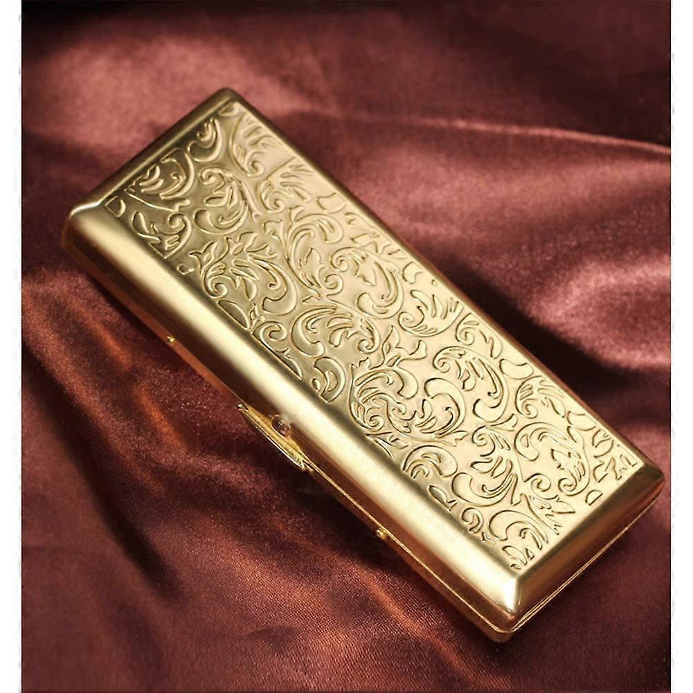 UltraThin Cigarette Case Holds 14, Gold