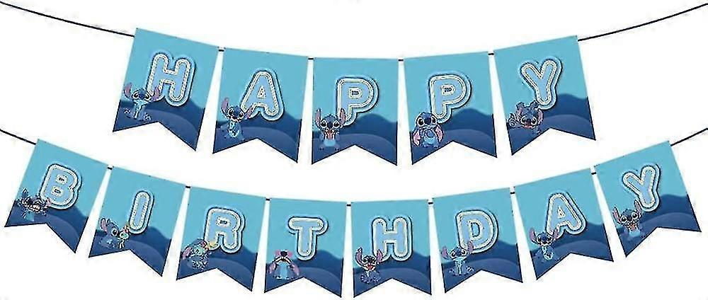 Birthday Banner For Lilo And Stitch ,lilo And Stitch Theme Party Decoration