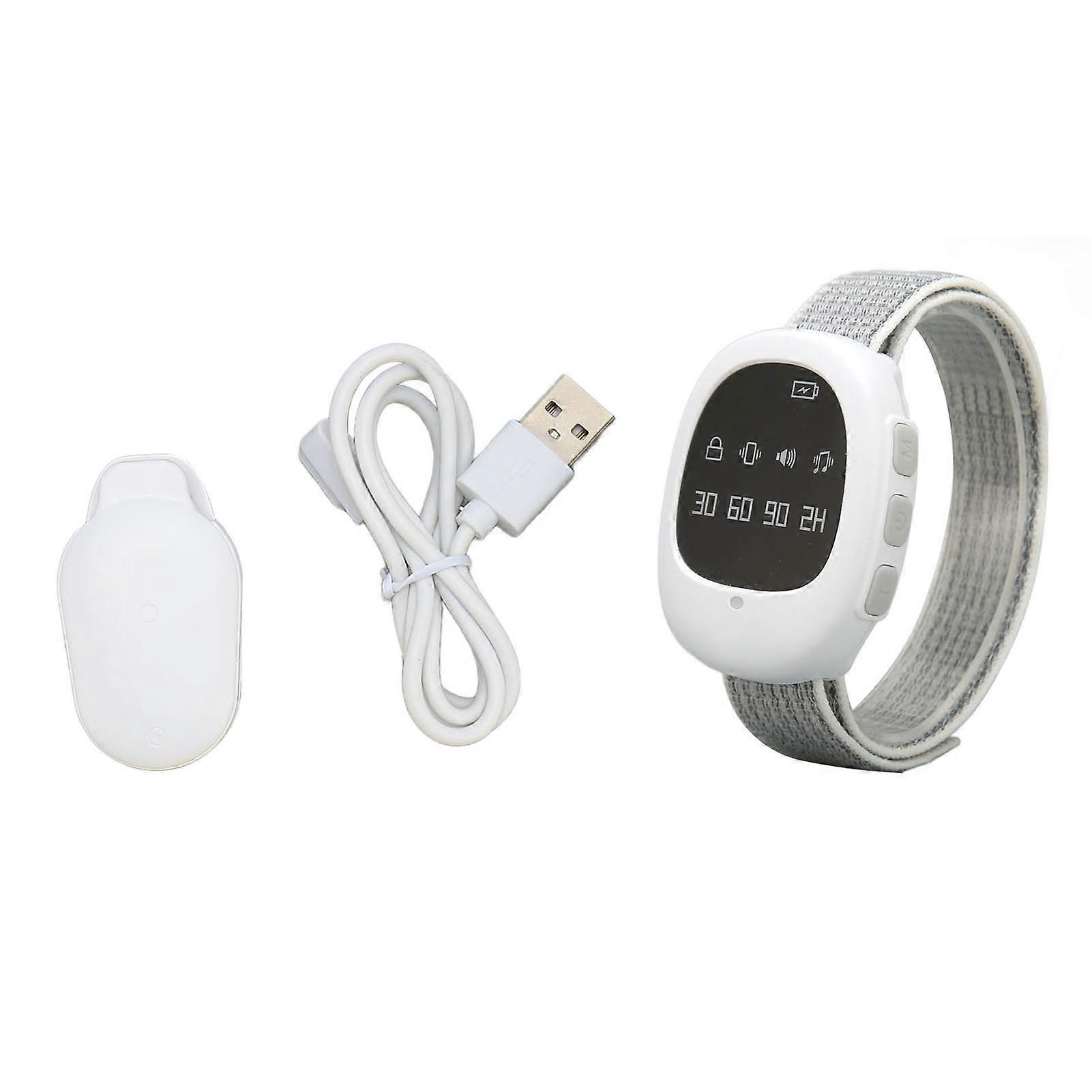 Wireless Bedwetting Alarm 4 Timing Music Vibration Bedwetting Sensor Watch for Children Elderly