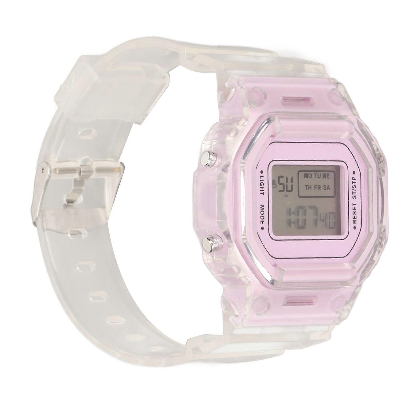 Digital Watch LED Waterproof Transparent Lightweight Time Accurate Ultra Thin Sports Wristwatch for Boys Girls