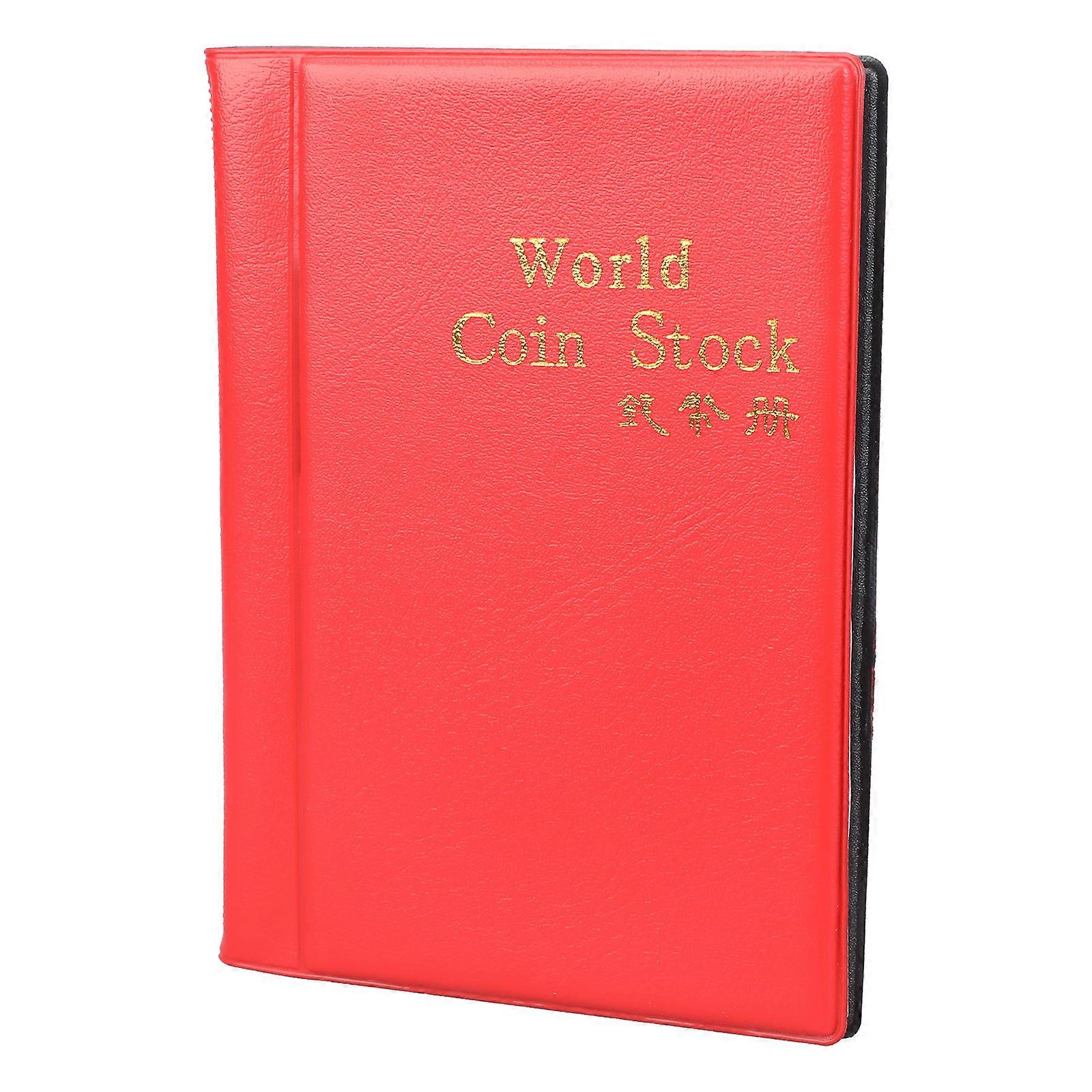 10 Page 120 Pockets Coin Album Books World Coin Stock Album Book for Case Coin Holders Coin Collecting Collection Stora Red