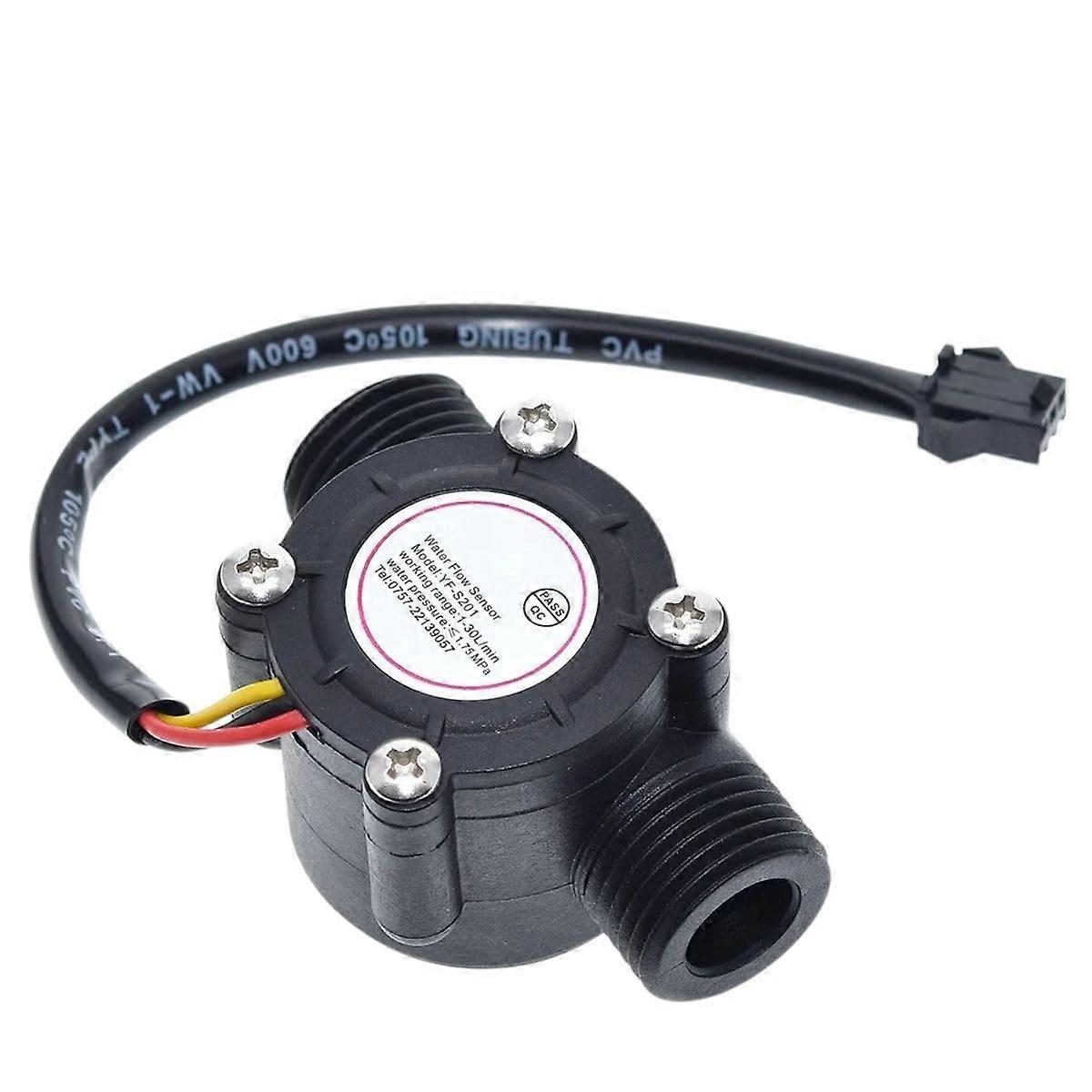 Water Flow Sensor YF-S201, 1-30L/min Flowmeter, 2.0MPa Hall Effect Water Control, High Quality for 2025