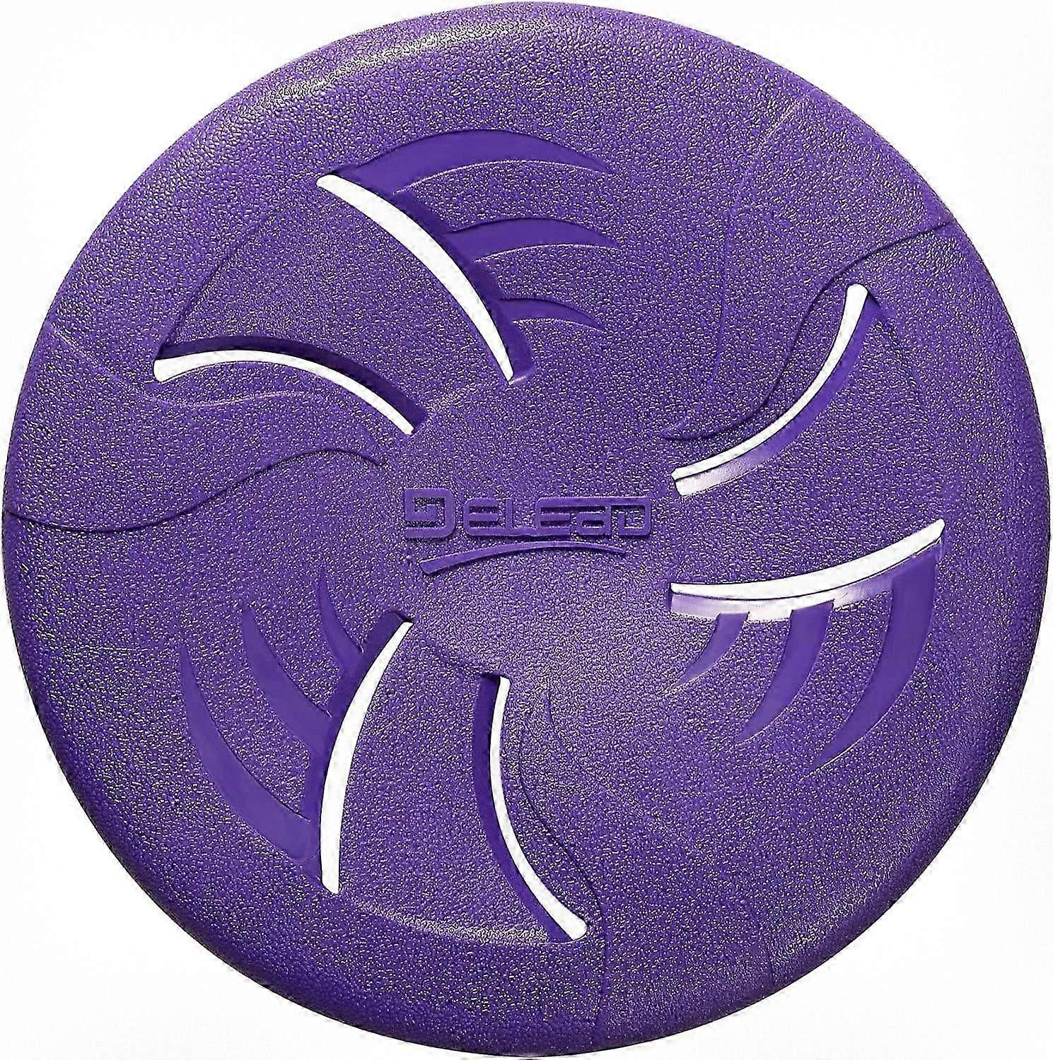 Durable Dog Flying Discs for Small to Medium Dogs, Interactive Soft Lightweight Fetch Toys, 7.48 Inch Diameter, Purple Color