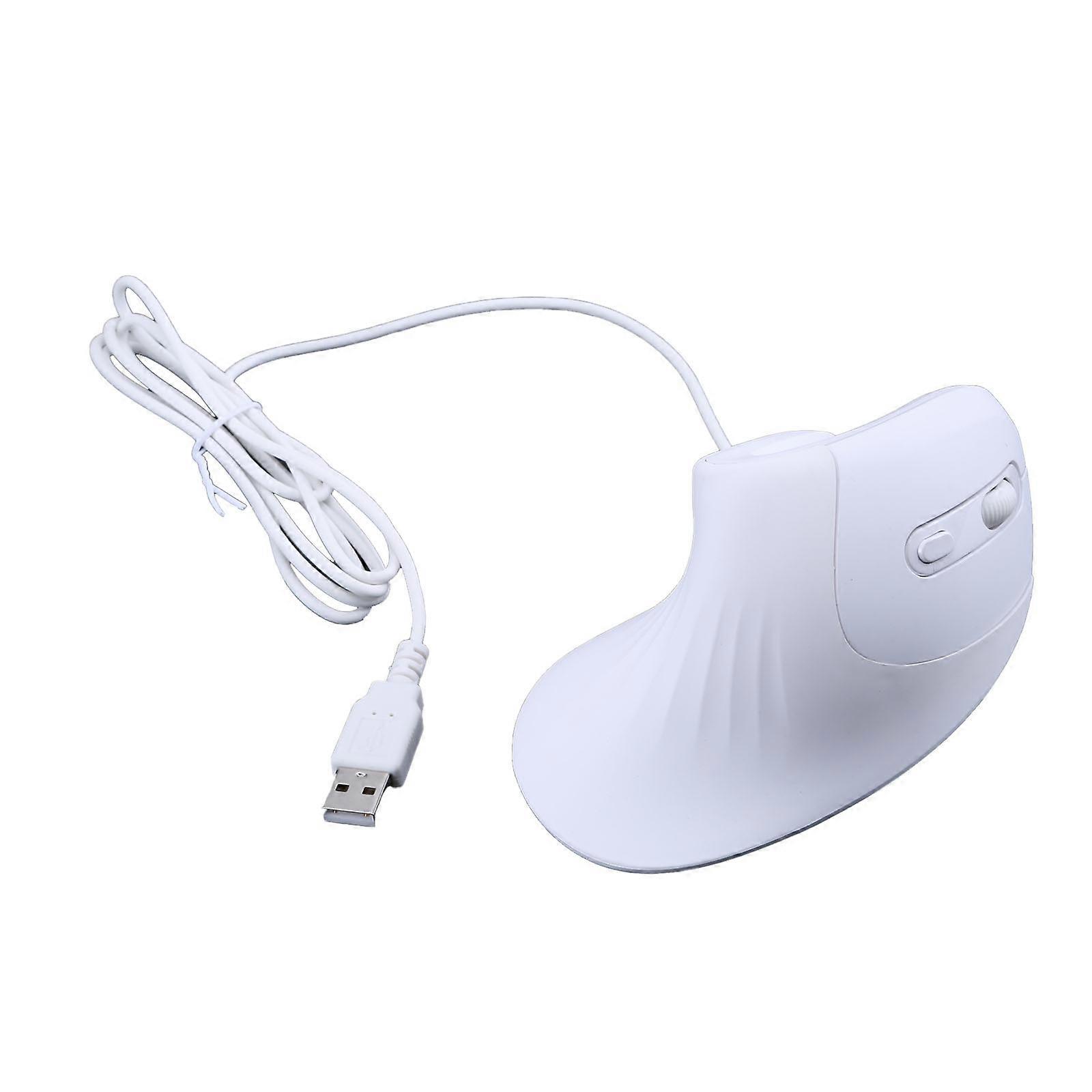 Ergonomic Vertical USB Computer Indicator with Wrist Rest RGB 2.4G 2400DPI Improve Comfort and Reduce Strain For Laptops White