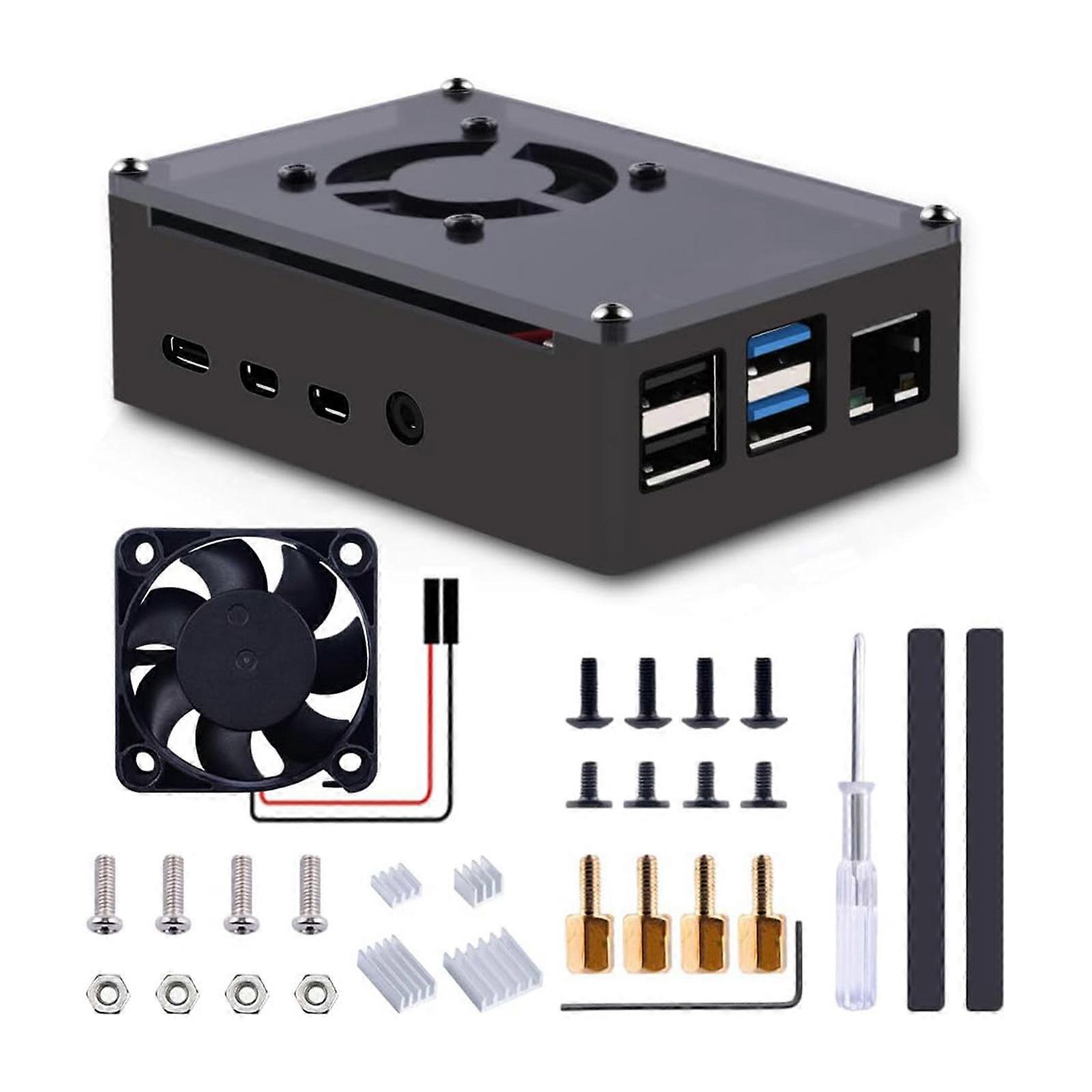 for RaspberryPi4 4B Alloy Case Passive Cooling Aluminum Alloy Protective Cover Metal Enclosure for Pi4B Enclosure Multicolor