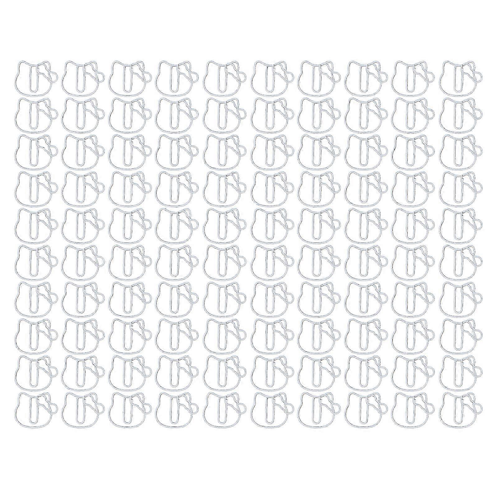 100PCS Trombones en forme de chat mignon antidérapant pour l’organisation des notes de document