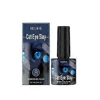 2025 Último modelo Esmalte de uñas de ojo de gato azul negro Larga duración Secado rápido Jalea transparente bl