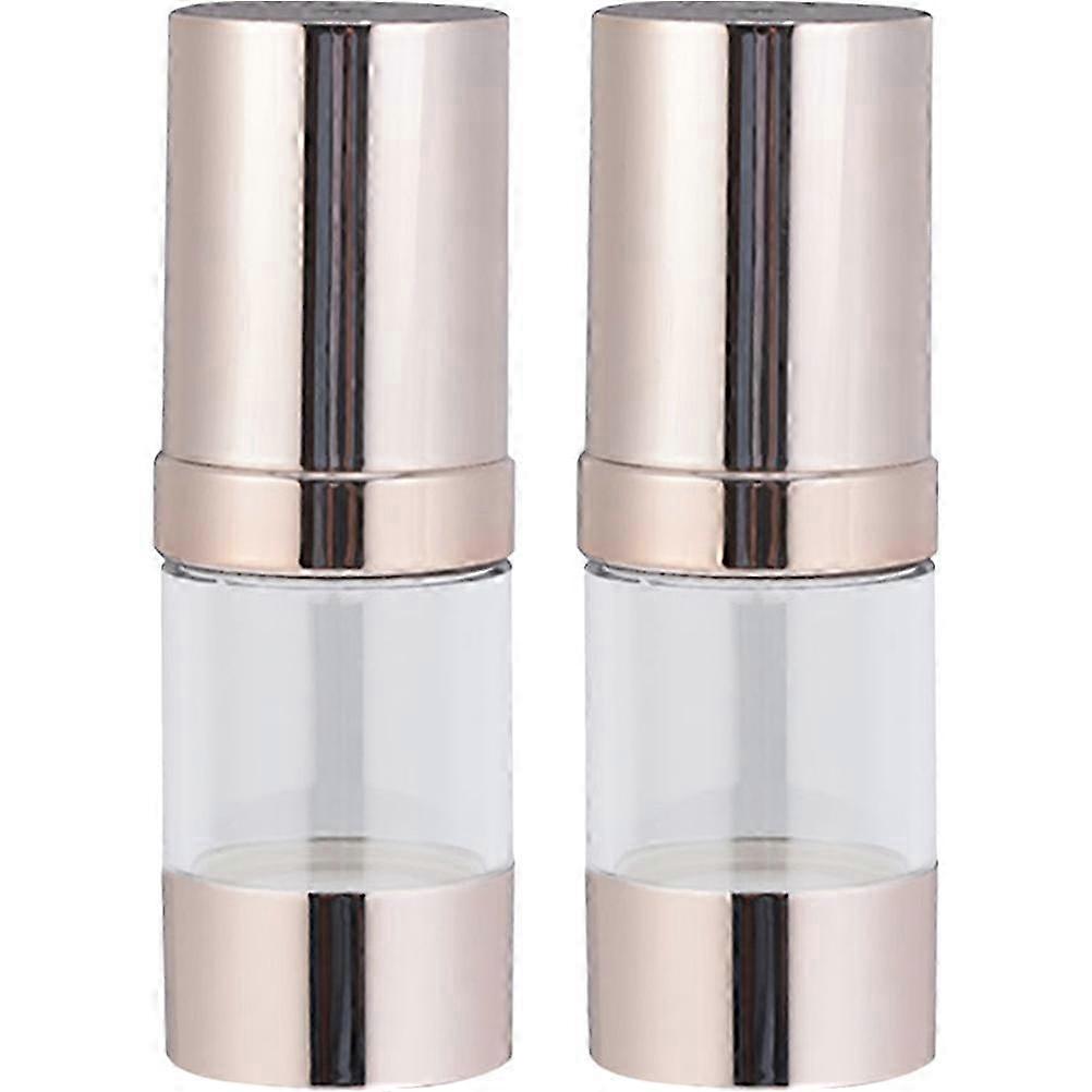 2Pcs Plastic Pump Lotion Jars Airless Lotion Containers Multi-use Cream Pump Bottles