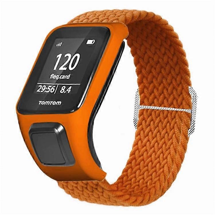 Compatible For TomTom Runner 2 / 3 / Spark / Adventurer Watch Band Braided Adjustable Nylon Loop Strap with Case