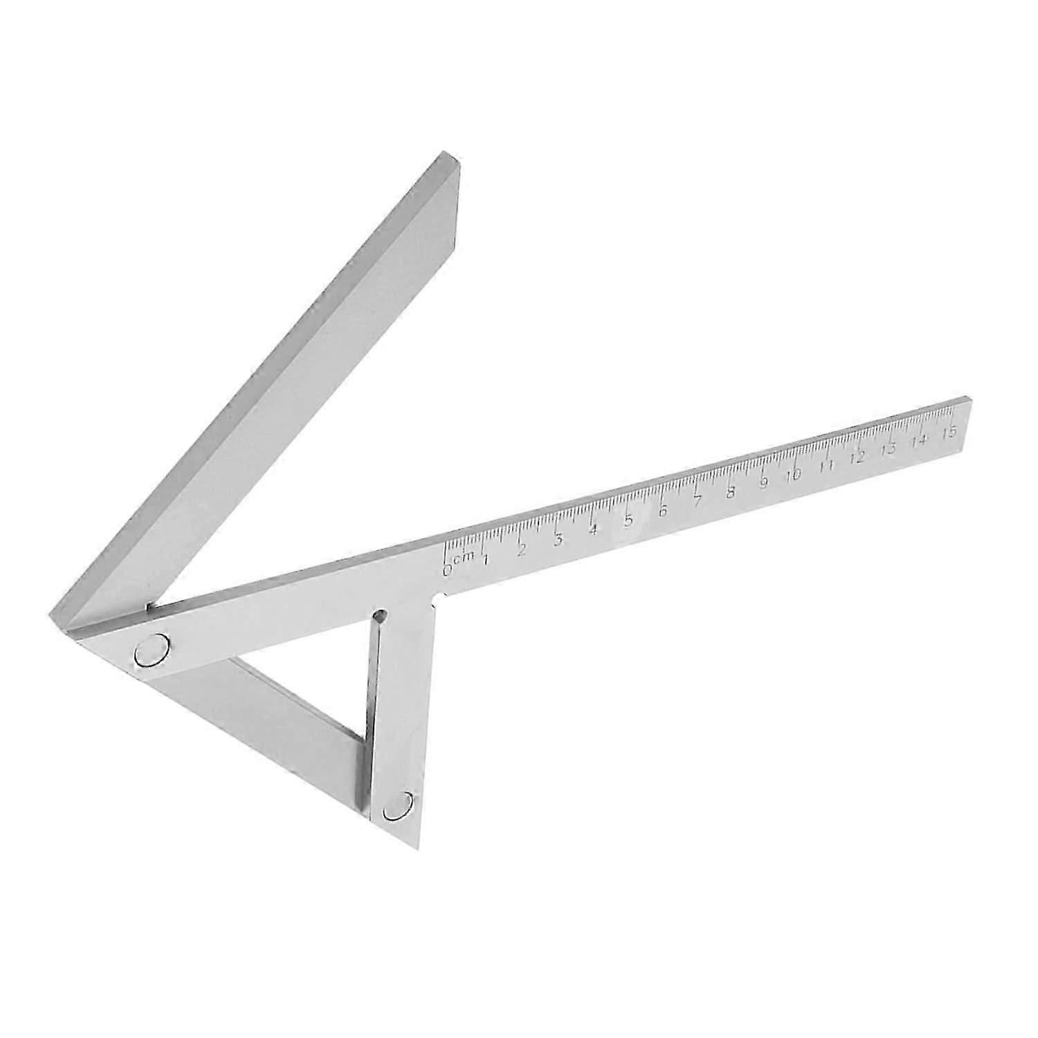 مقياس مربع توسيط من الصلب الكربوني ، مسطرة قياس مركزي ، مربعات نجار 10 × 7 سم