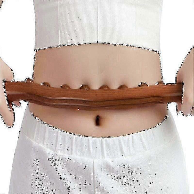 8ビーズグアシャスティックバック&ボディセラピー用炭化ウッドマッサージャー