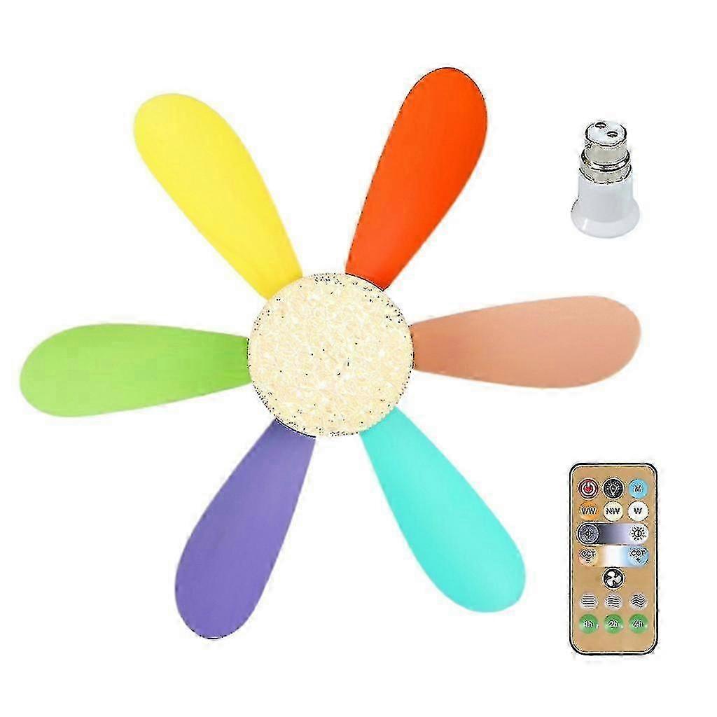 E27 Reversible Ceiling Fan Light 40W Remote Control with Crystal Lampshade