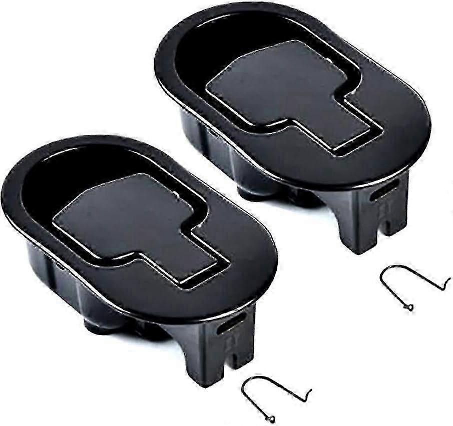 2-Pack Durable Metal Recliner Handle & Release Lever Replacement for Sofa Couch, Black