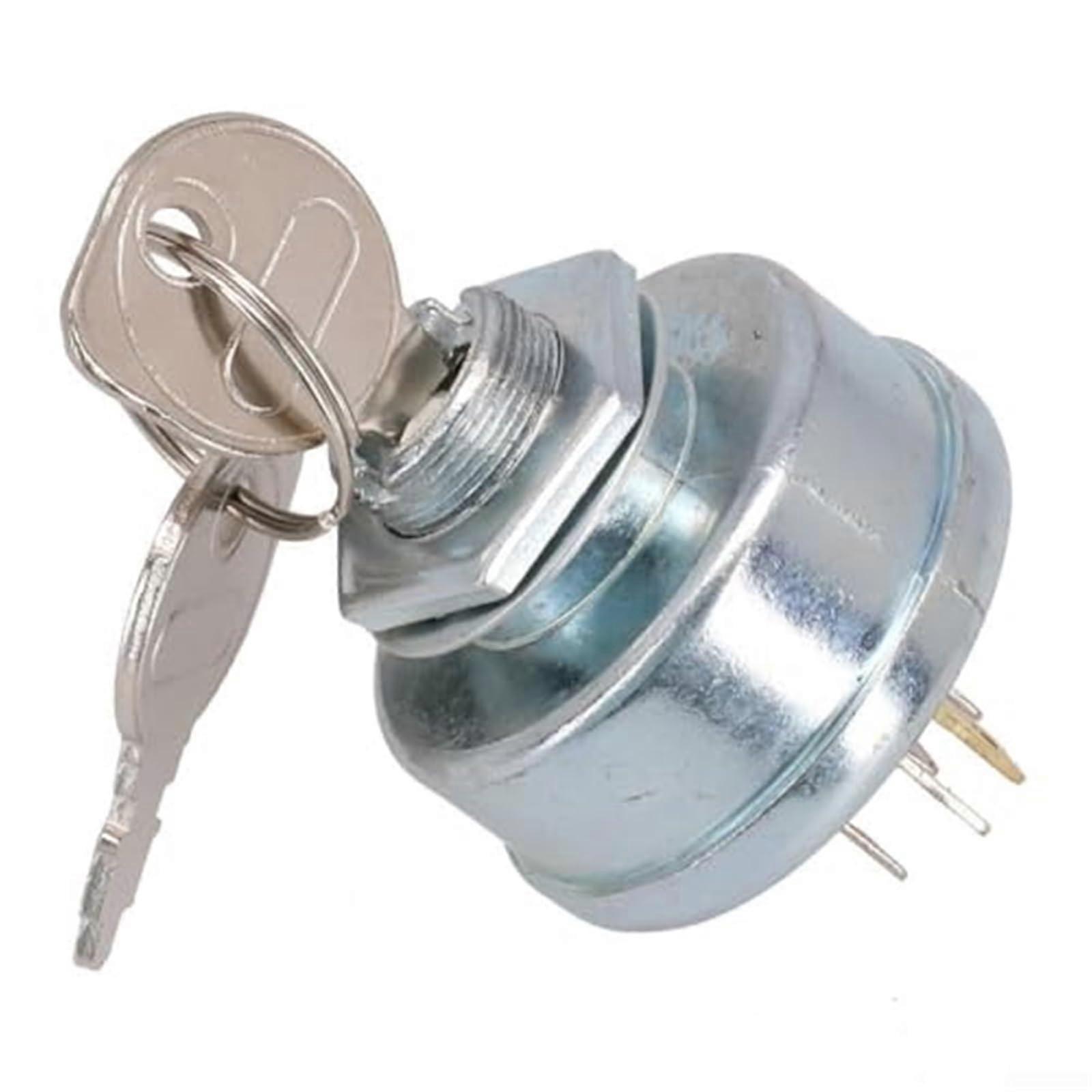 Reliable Ignition Start Switch for Lawn Equipment, Compatible with Various Tractors, Includes 2 Keys
