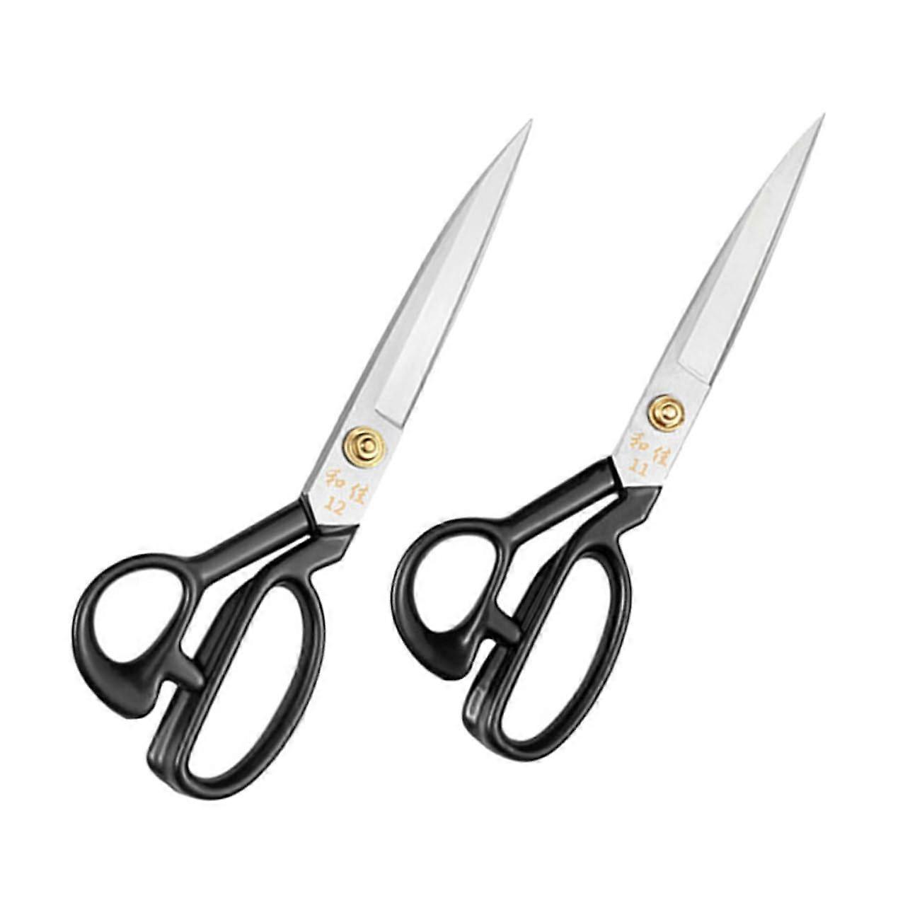 Professional Fabric Scissors - 2 Piece Set, Ergonomic Design for Precision Cutting of Textiles, Clothes, and DIY Projects