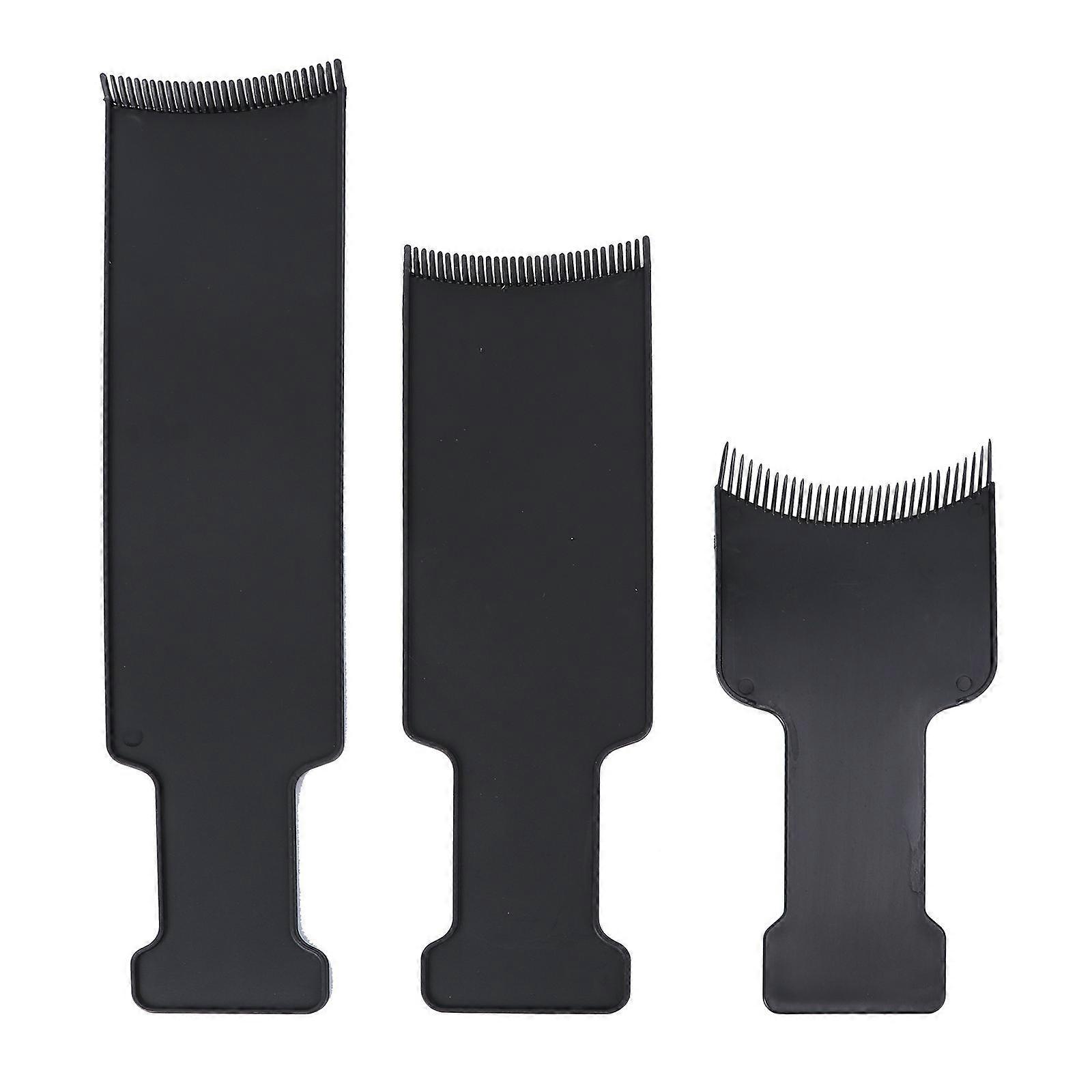Highlight Paddle Comb Hairbrush For Dyeing Home Use Black Rectangular Shape 35.00X8.00X1.00Cm 3Pcs