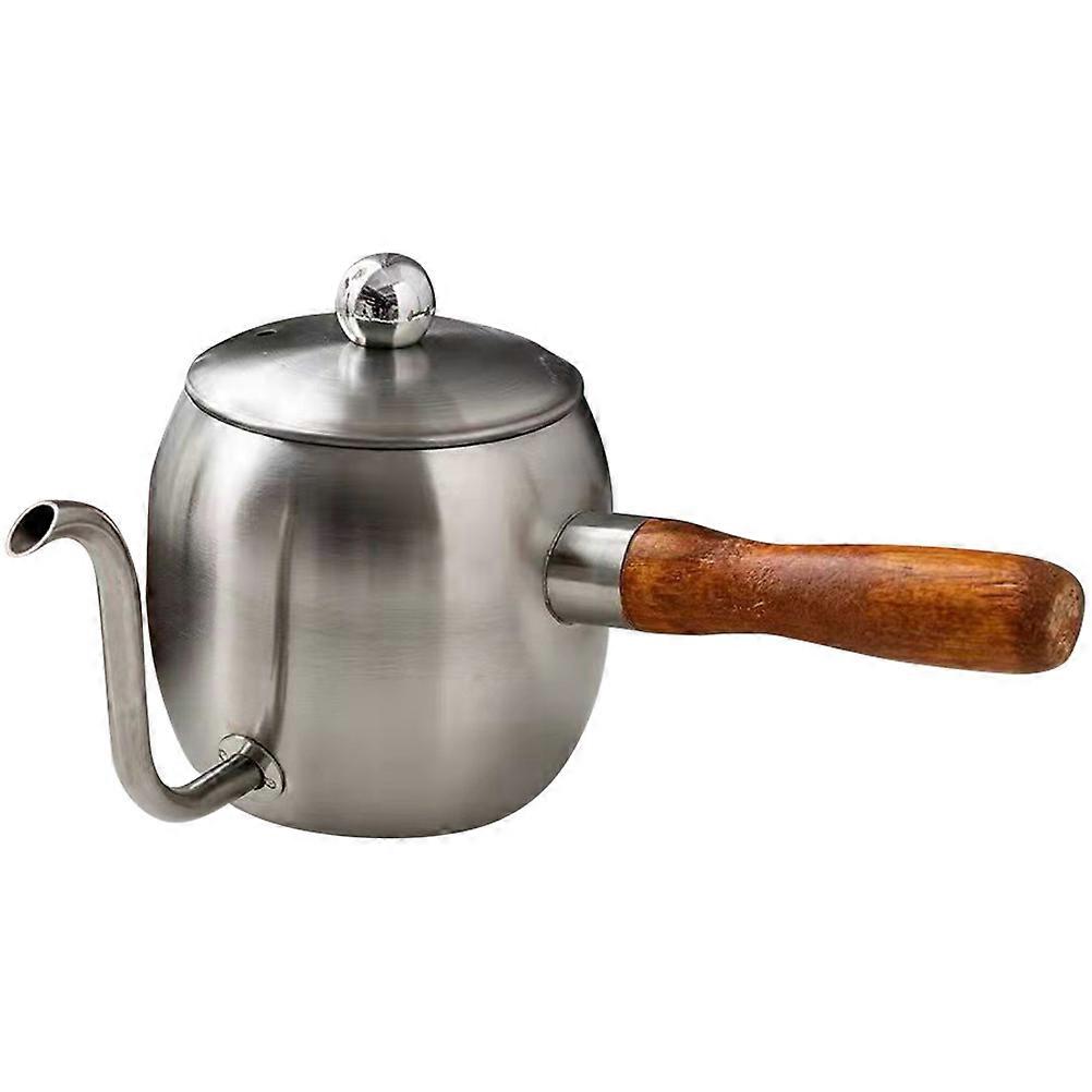 Office Coffee Kettle Stainless Water Pot with Rust-Resistant Interior Silver for Storage Use