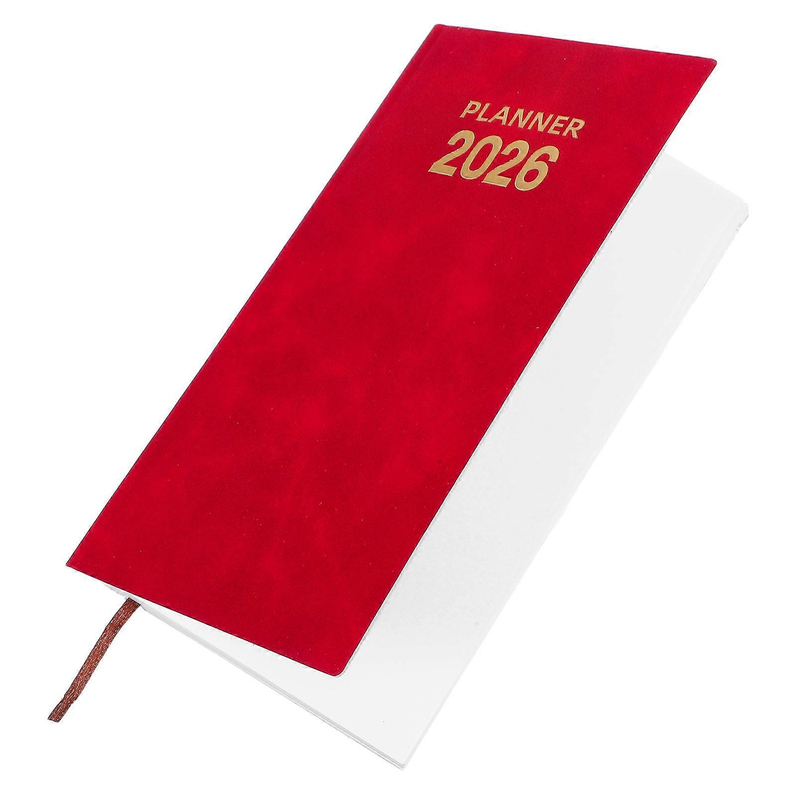 Organisation Book Weekly Planner Notepad Pu Leather And Paper Material For 2026 School Year 1Pcs