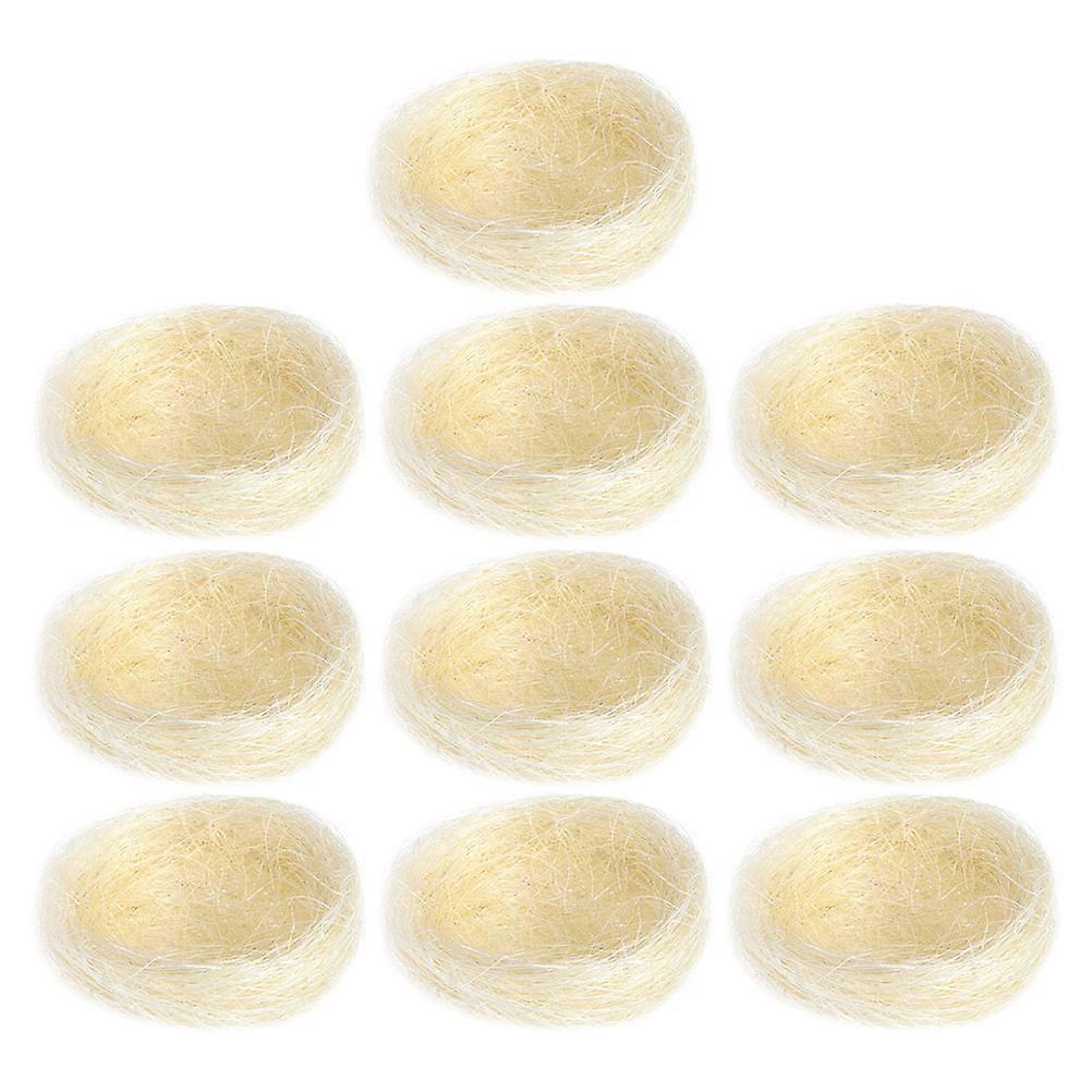 Mini Nest Artificial Nest Ornament Photo Background Decoration For Homeowners Lawn 10x5cm 10Pcs