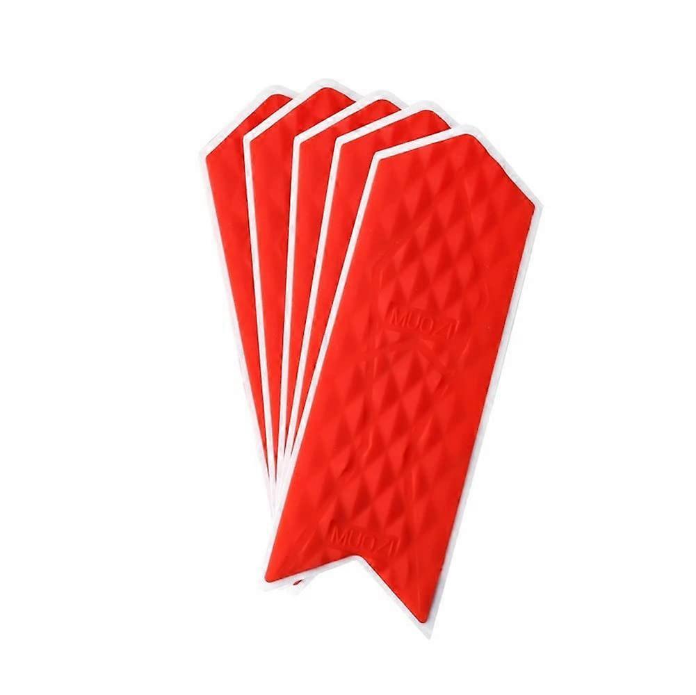 Bicycle Frame Protectors Pack of 5 Scratch-Resistant Stickers for MTB BMX Road Folding Bike Chain Stay Small Red
