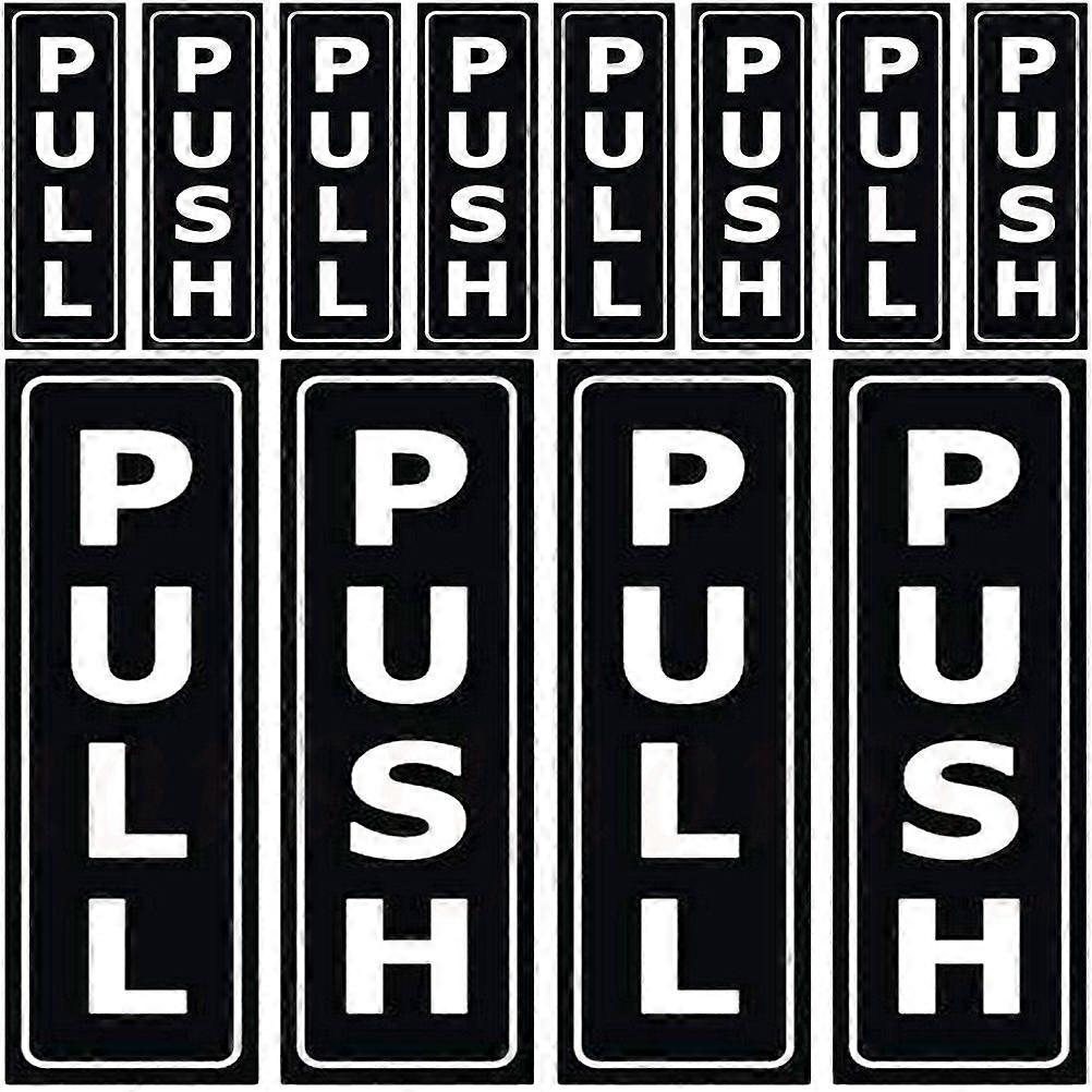 6 Sets Push Pull Door Sign Stickers Push Pull Door Decals for Restaurant Office